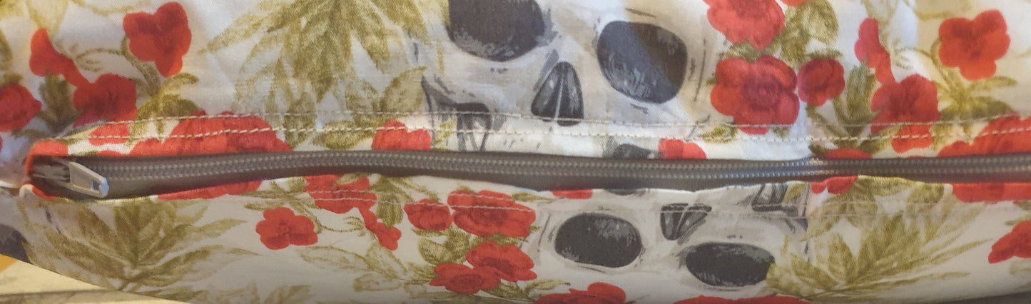 Skull and Roses Cushions: Alternative Halloween Home Decor