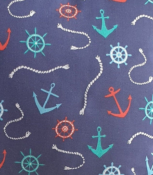 Nautical Pillow Set: Navy Blue Anchor Cushions, Summer Decor