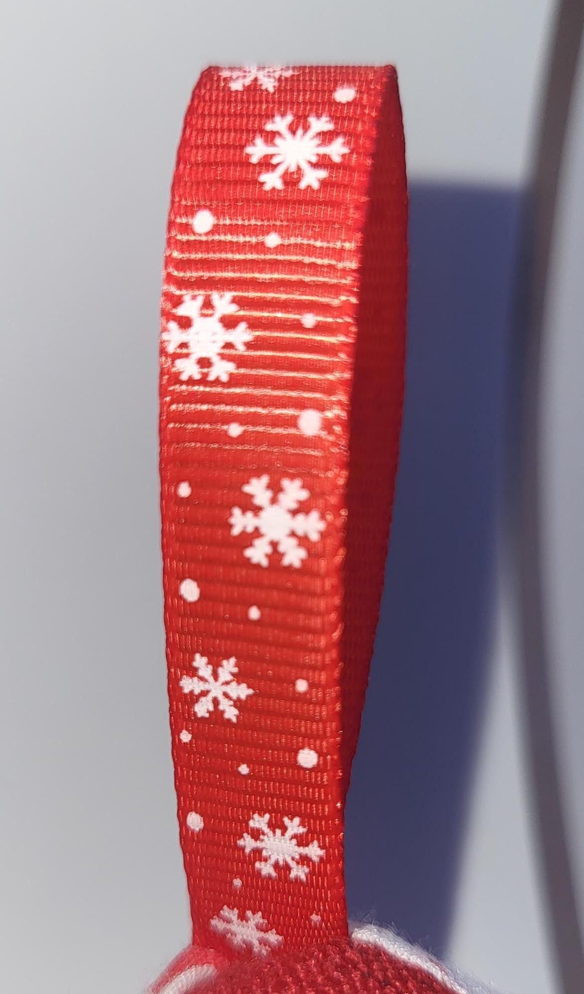 Handmade Santa Fabric Christmas Ornament: Glittery Tree Decoration - KJ Designs