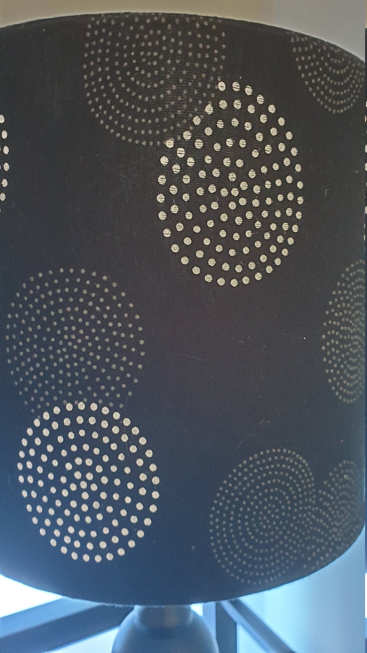 Black & White Polka Dot Drum Lampshade: Minimalist Geometric Print