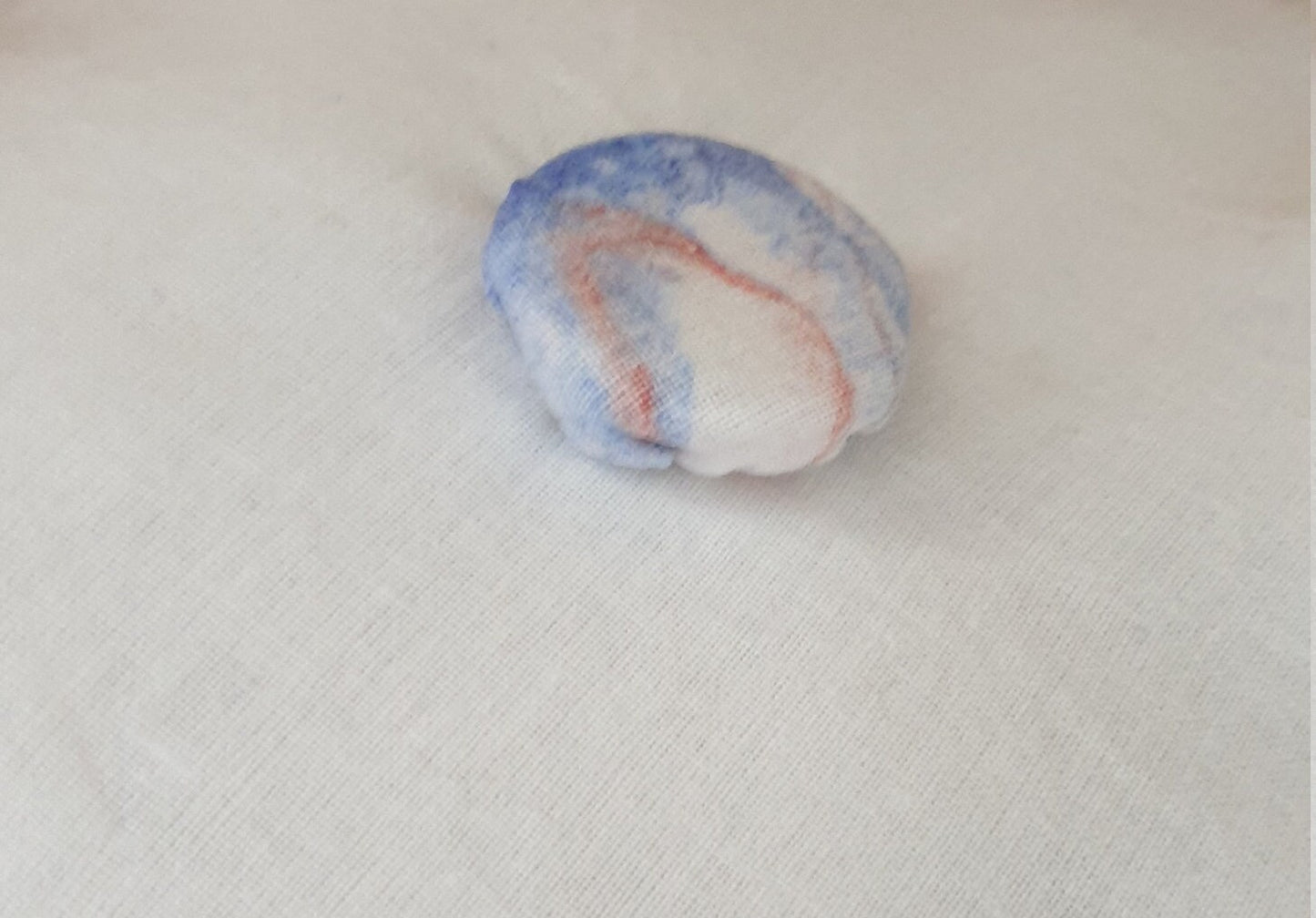 Hand-Dyed Marbled Fabric Door Stop: Red & Blue Cotton Home Decor