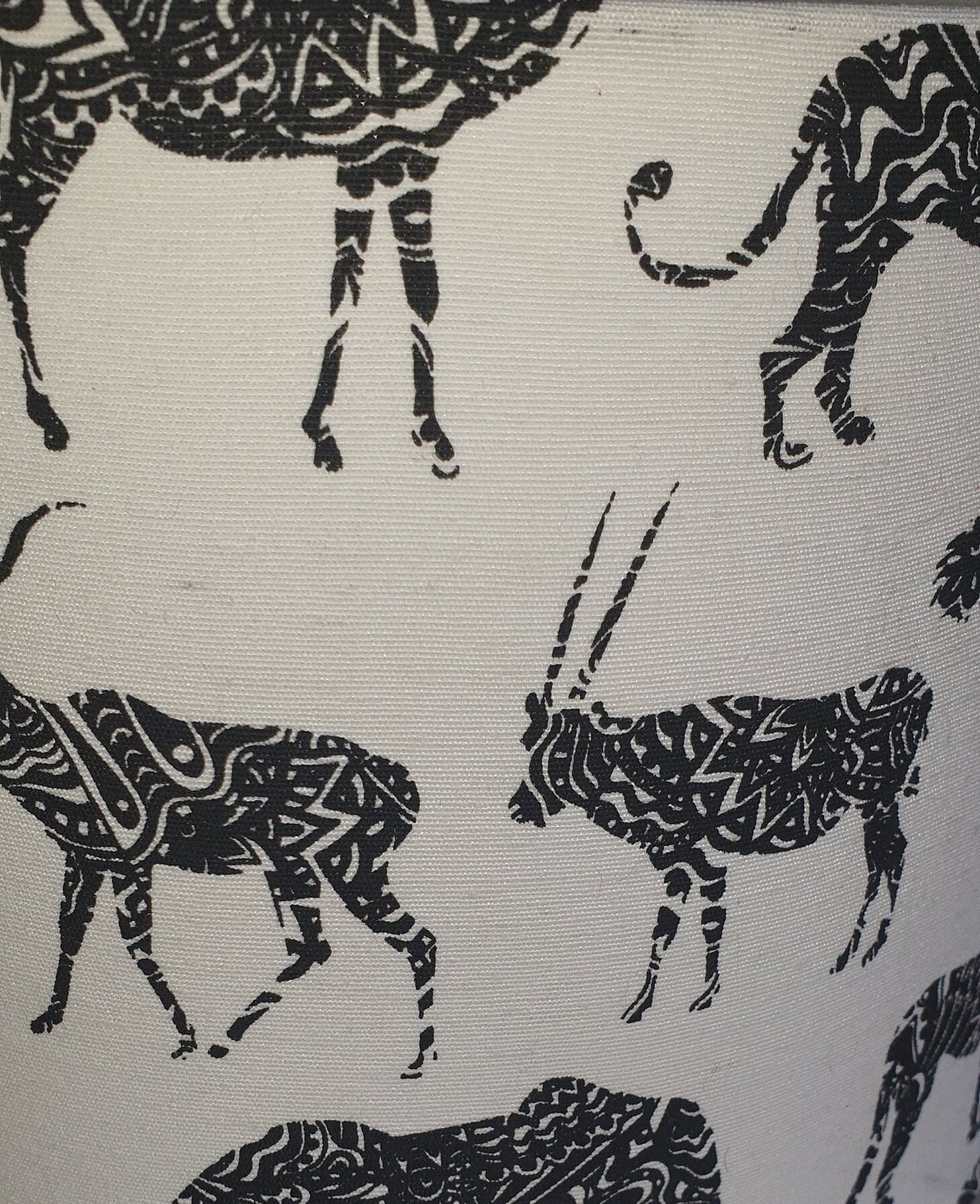 Animal Print Drum Lampshade: Neutral Safari Nursery Decor, 30cm