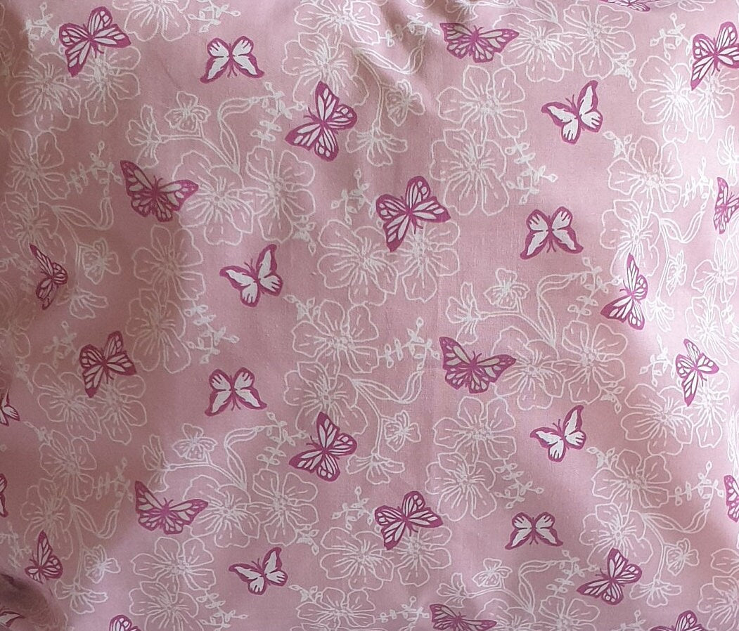 Pink Butterfly Cushions: Girl's Nursery Decor, Summer Accents (Set of 2)