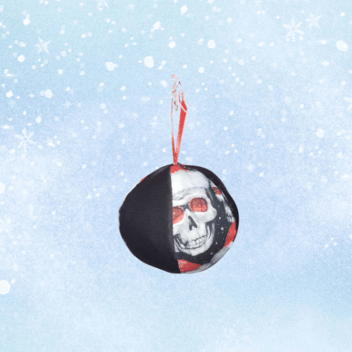 Skull Christmas Bauble – Handmade Alternative Gothic Tree Decoration - KJ Designs