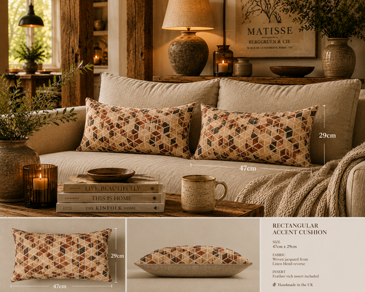 Water Resistant Outdoor Cushion: Geometric Print Patio Decor