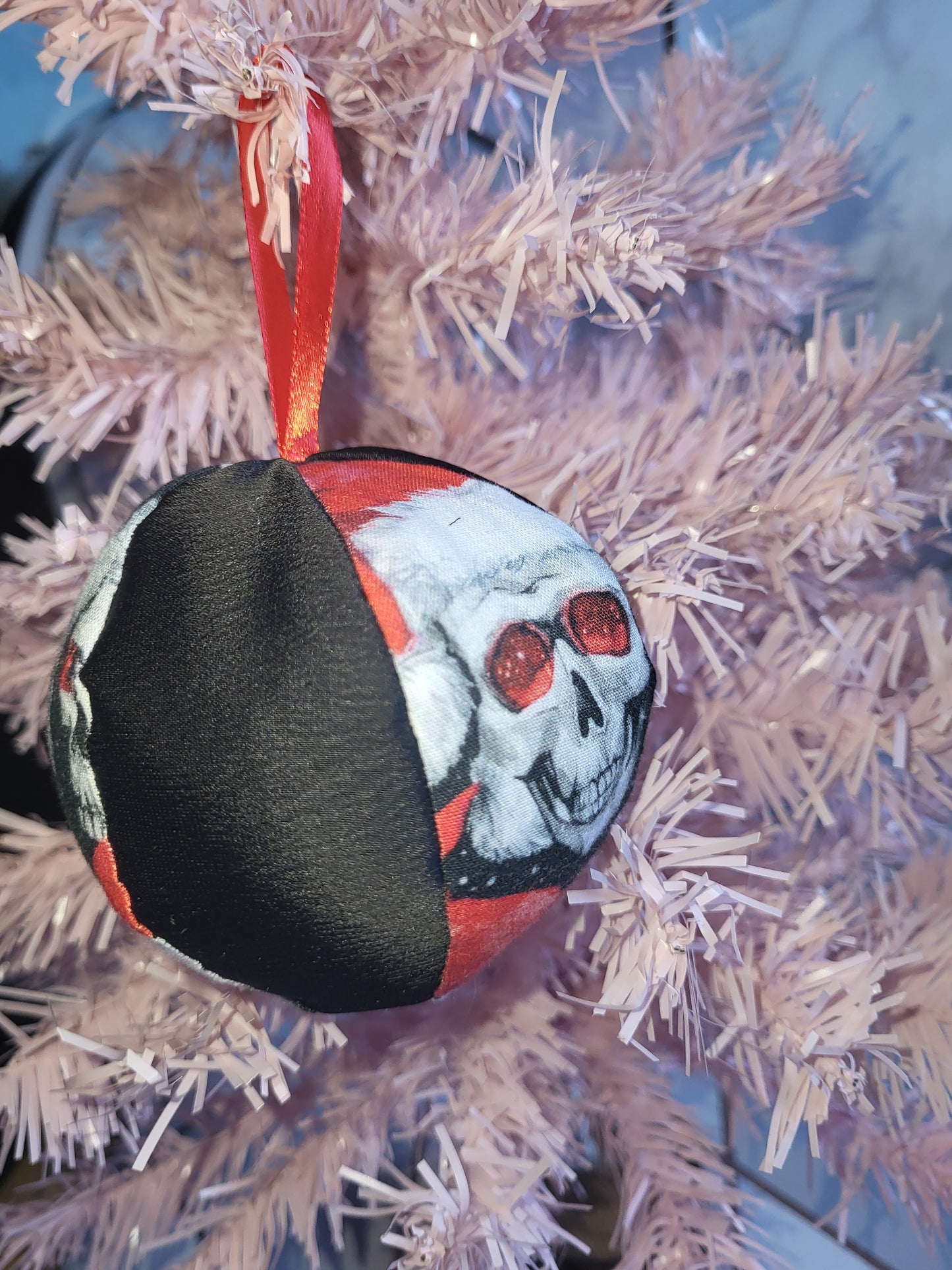 Skull Christmas Bauble – Handmade Alternative Gothic Tree Decoration
