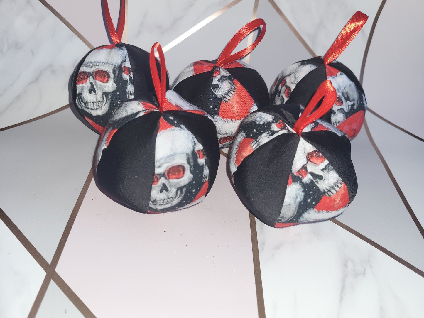 Skull Christmas Bauble – Handmade Alternative Gothic Tree Decoration