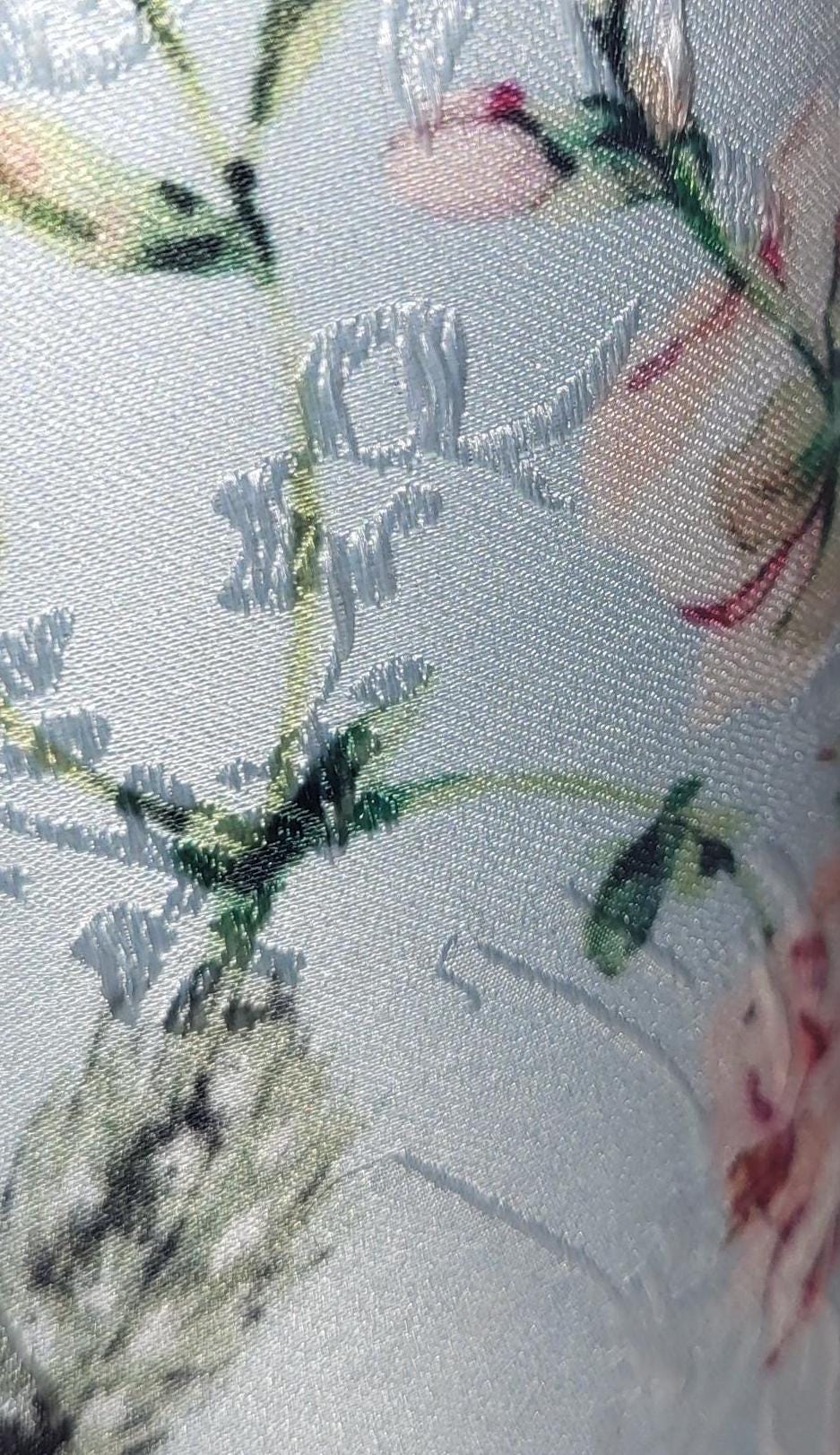 Handmade Floral Fabric Tea Light Lantern: Teal Home Decor