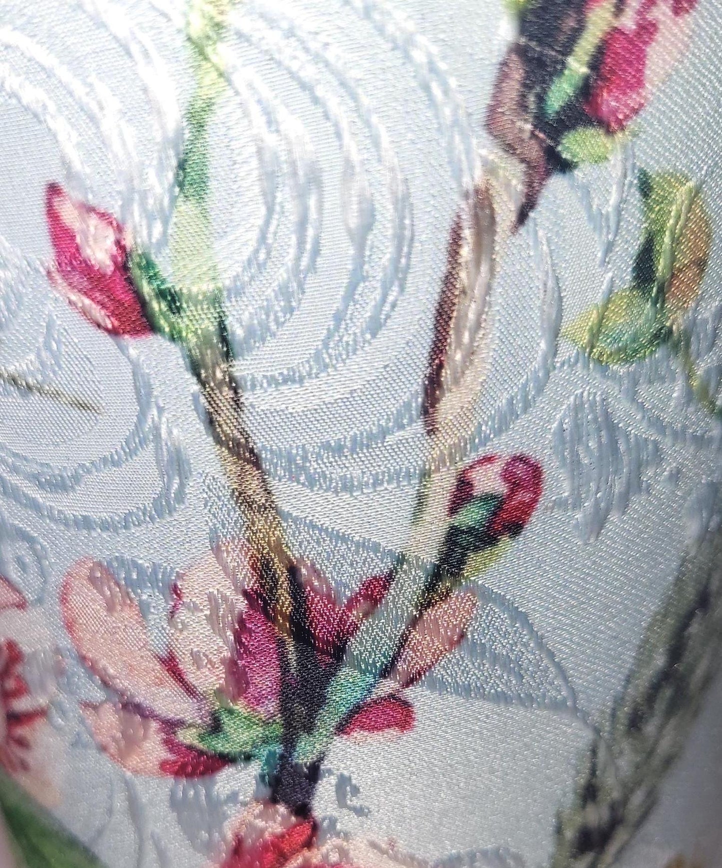 Handmade Floral Fabric Tea Light Lantern: Teal Home Decor