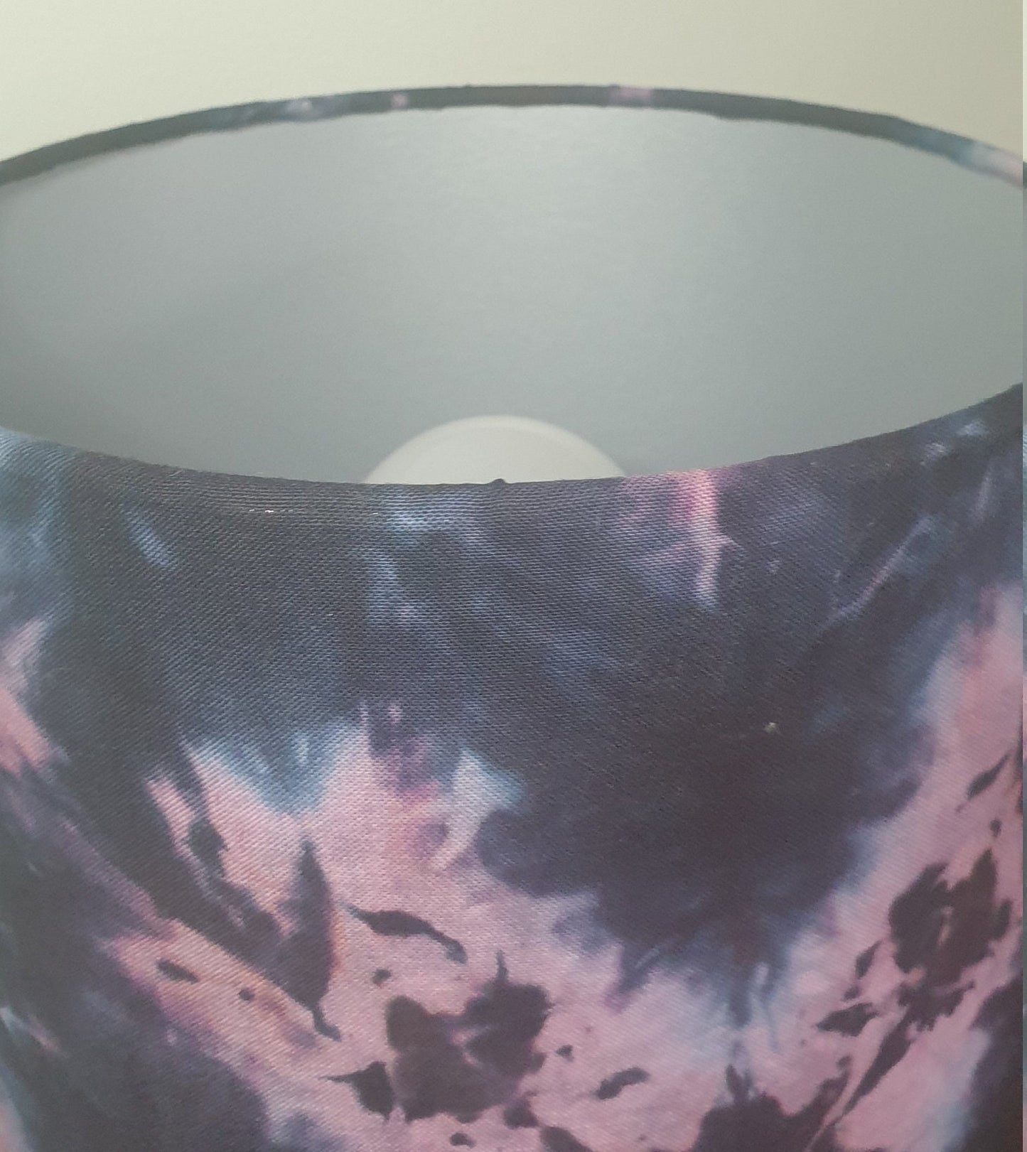 Black & Pink Drum Lampshade: Hand-Printed Alternative Decor