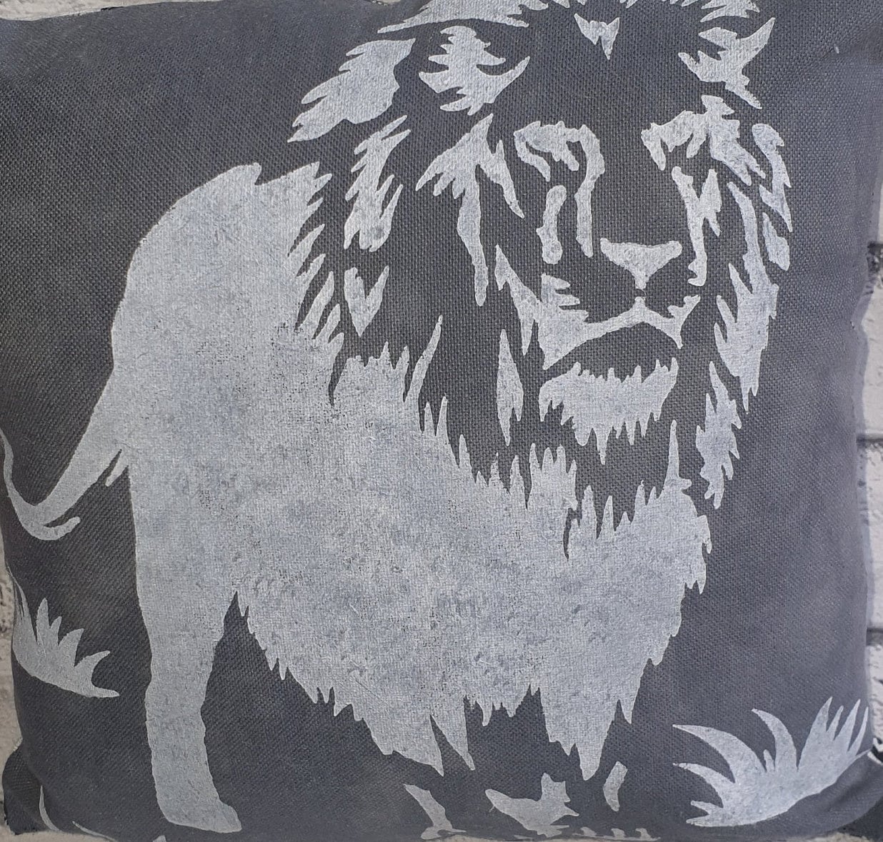Handprinted Safari Pillows: Wild Animal Nursery Decor, Animal Lover Gift