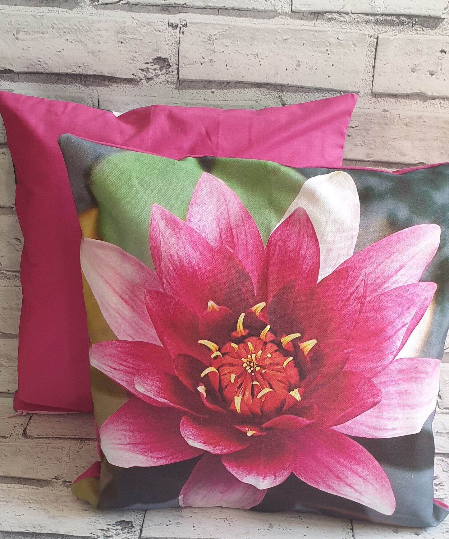Water Lily Print Cushions: Pink Floral Home Decor, Girls Room