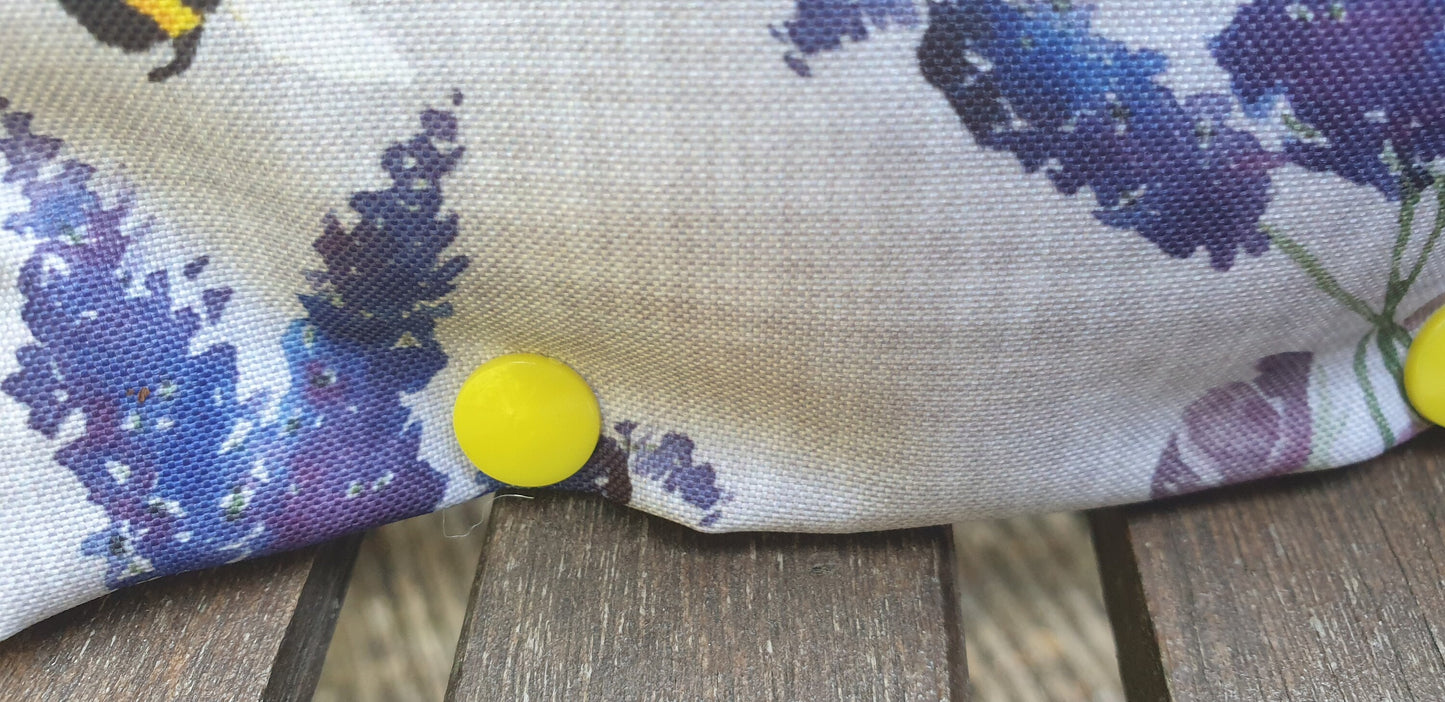 Water-Resistant Outdoor Pillows: Honeycomb Bee Floral Decor (Set of 2)