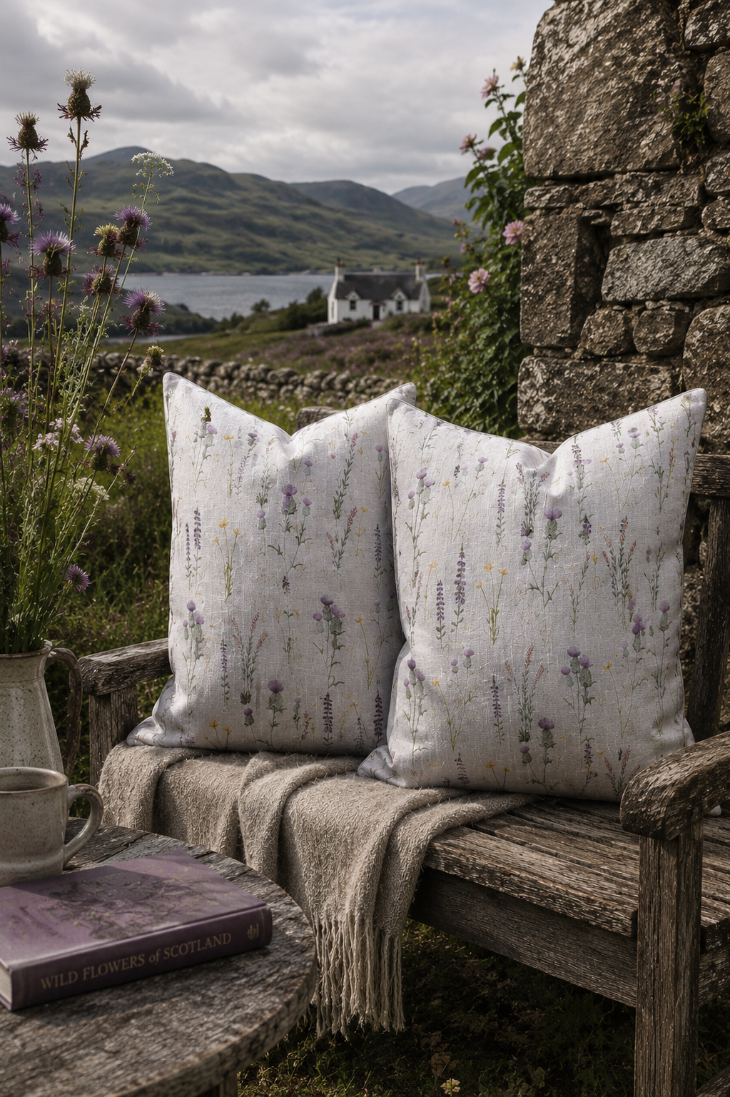 Floral Outdoor Cushions: Water Resistant Patio Pillows, Set of 2