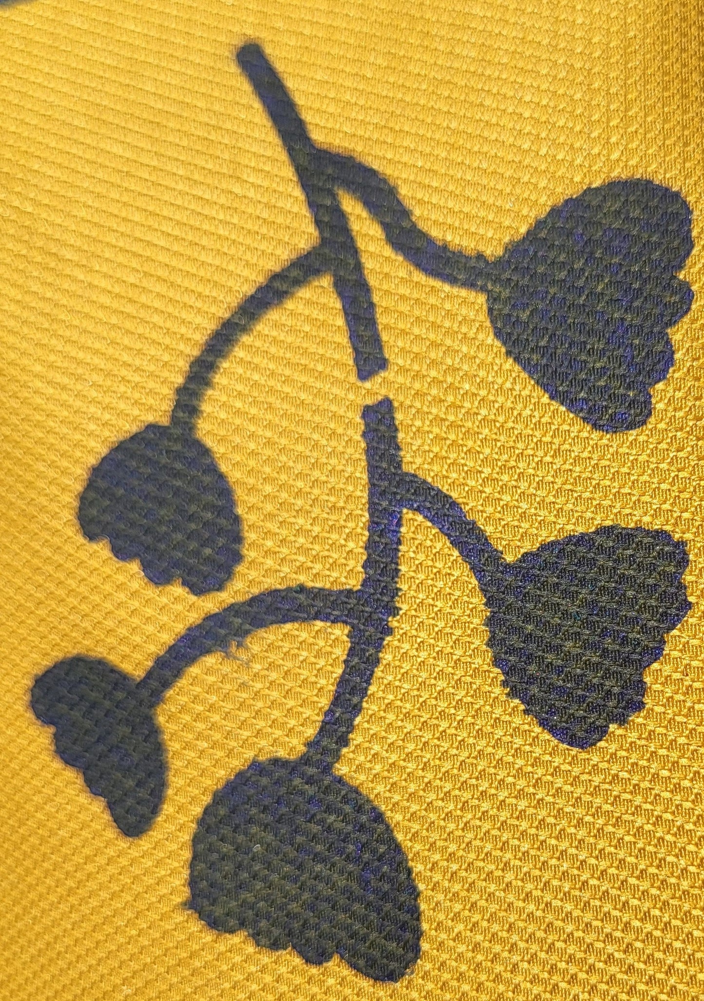 Floral Outdoor Cushions: Hand-Printed Yellow & Blue Water-Resistant Pillows