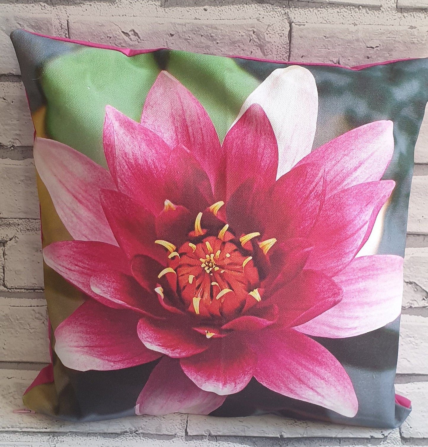 Water Lily Print Cushions: Pink Floral Home Decor, Girls Room