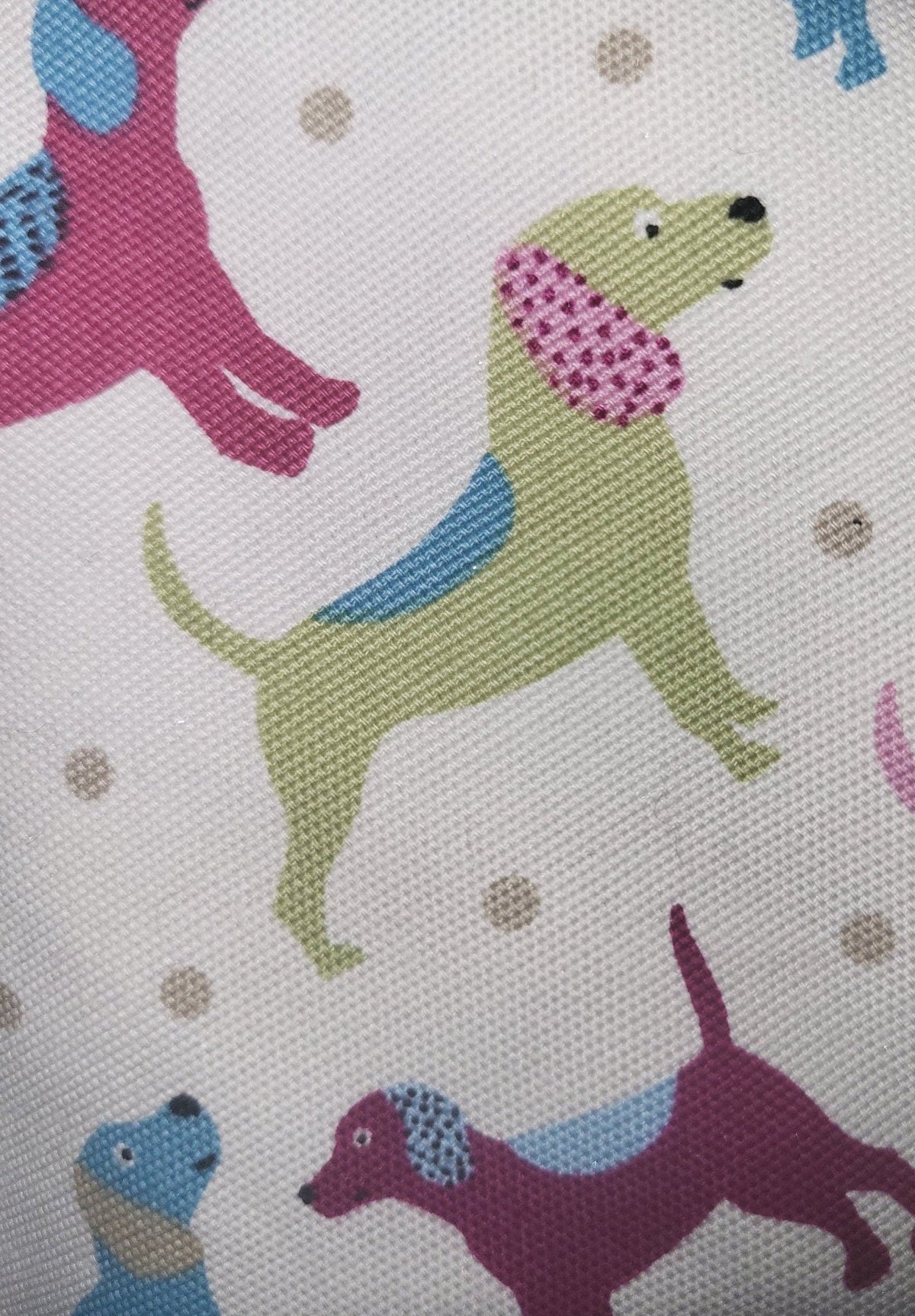 Dog Christmas Stocking: Eco-Friendly Fabric, Sausage Dog Design - KJ Designs