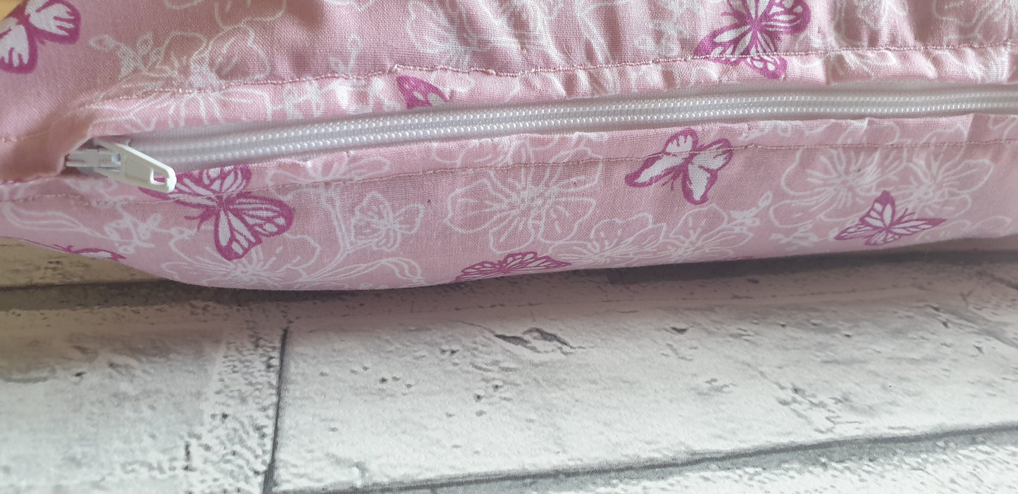 Pink Butterfly Cushions: Girl's Nursery Decor, Summer Accents (Set of 2)