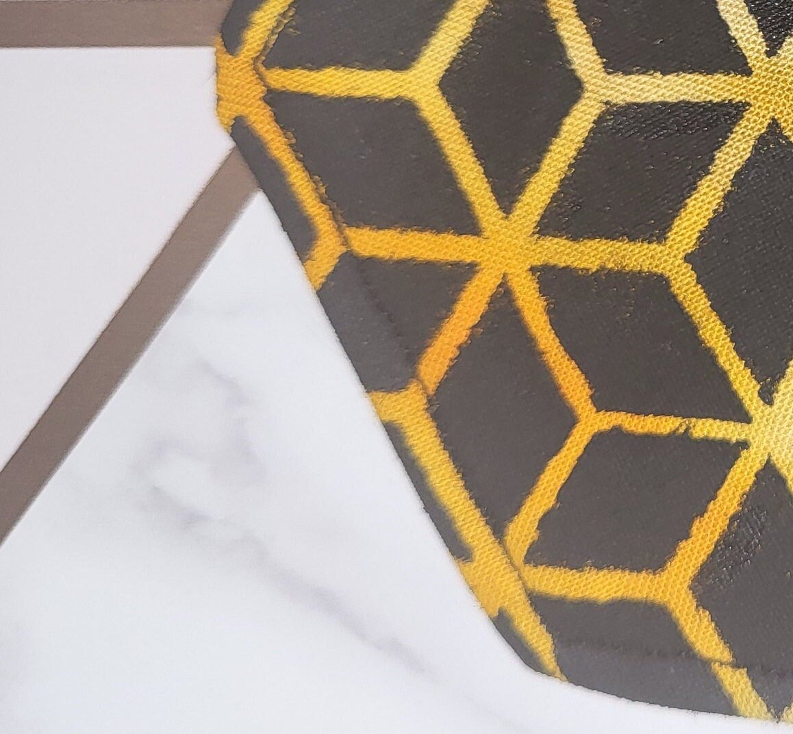 Geometric Coaster Set: Eco-Friendly Hexagonal Decor, Set of 4 - KJ Designs