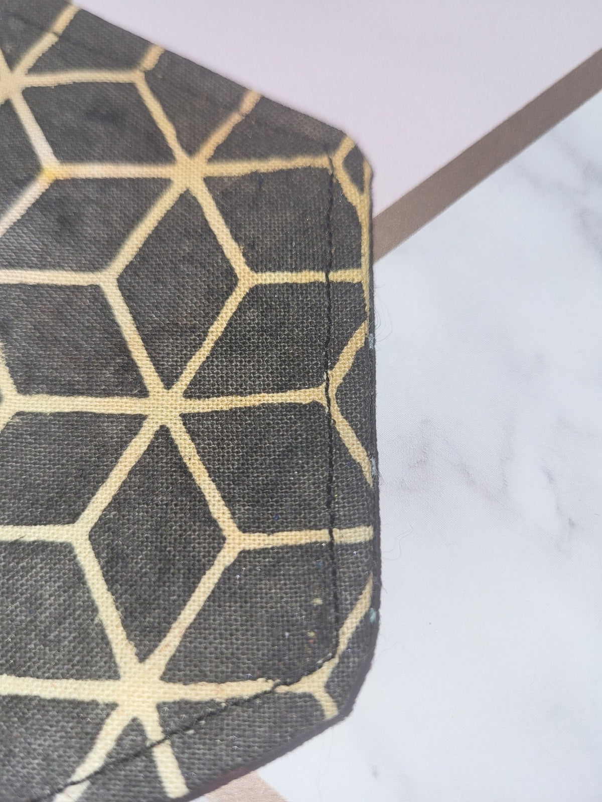 Geometric Coaster Set: Eco-Friendly Hexagonal Decor, Set of 4 - KJ Designs