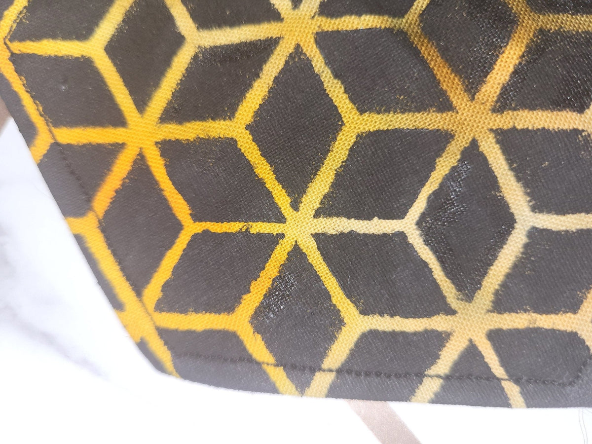 Geometric Coaster Set: Eco-Friendly Hexagonal Decor, Set of 4 - KJ Designs