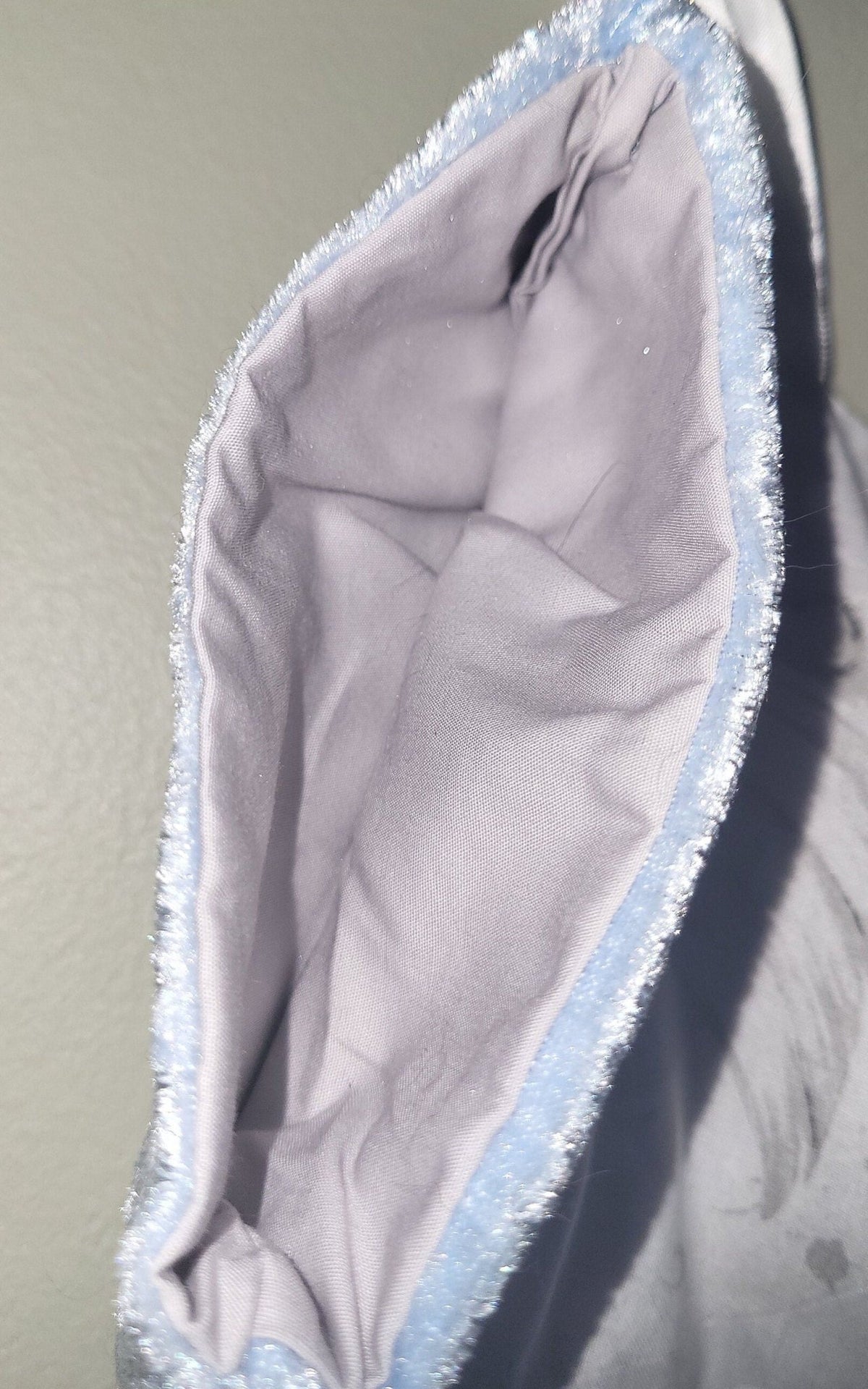 Gonk Fabric Christmas Stocking: Blue Velvet Trim, Festive Decor - KJ Designs