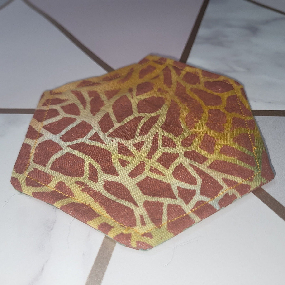 Hand-Printed Coaster Set: Eco-Friendly Home Decor - KJ Designs