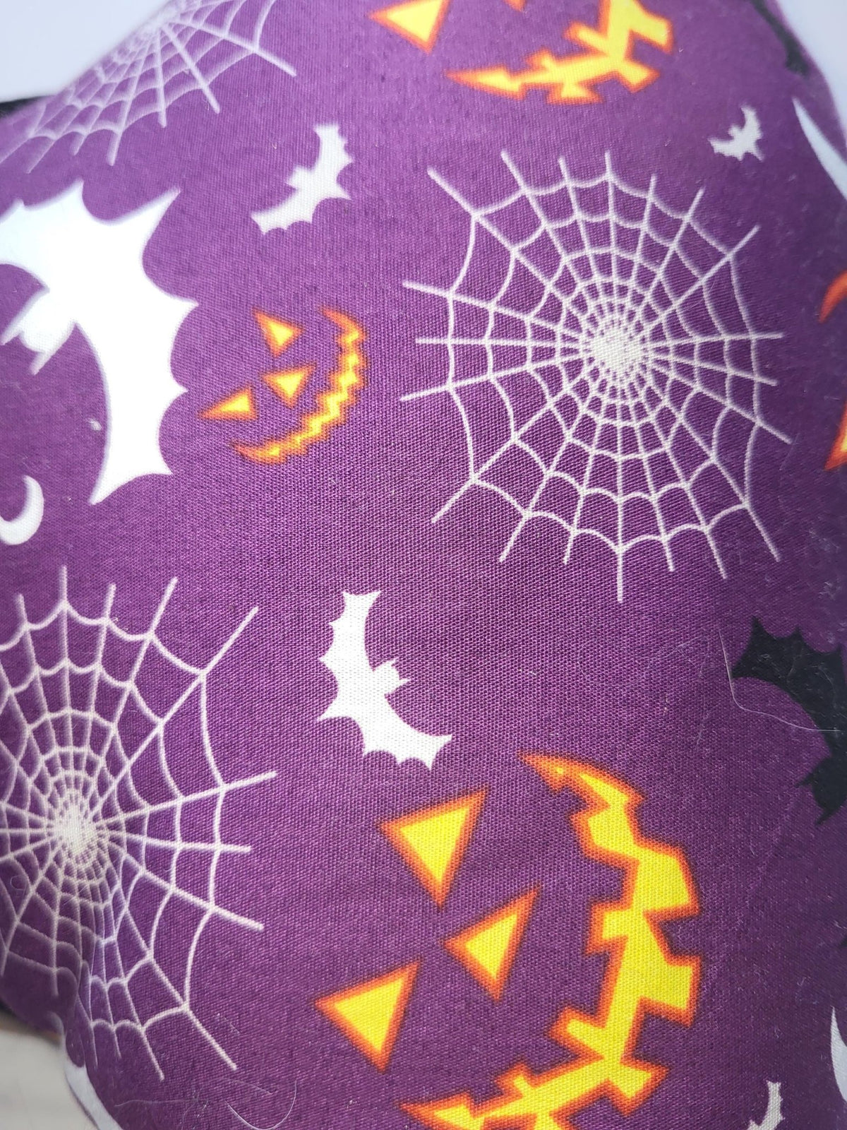 Handcrafted Purple Witch Hat Cushion: Halloween Accent Pillow - KJ Designs