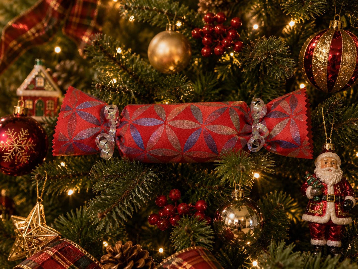 Handmade Sustainable Christmas Crackers: Handprinted Eco Decor (Set of 5) - KJ Designs