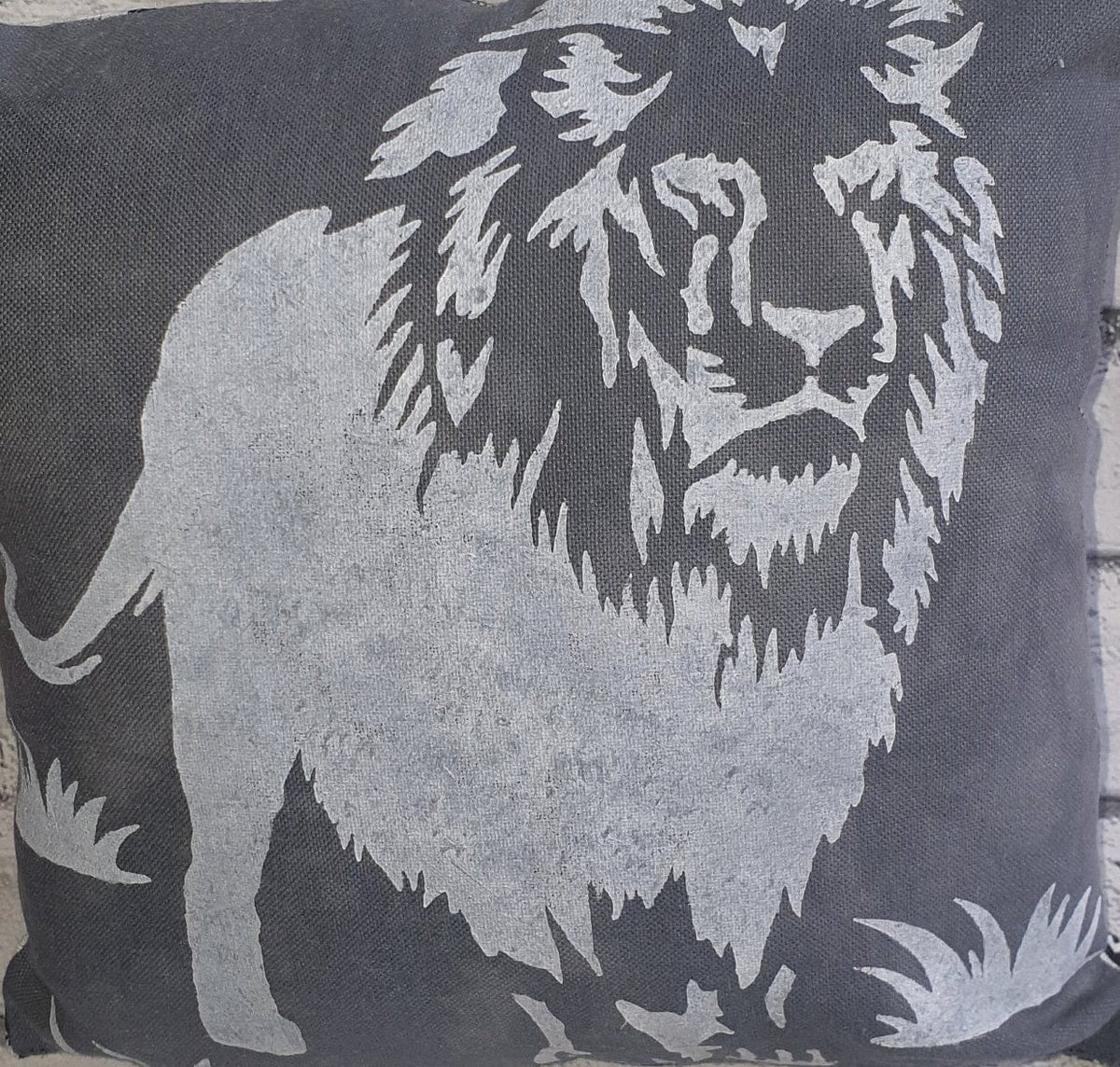 Handprinted Safari Pillows: Wild Animal Nursery Decor, Animal Lover Gift - KJ Designs