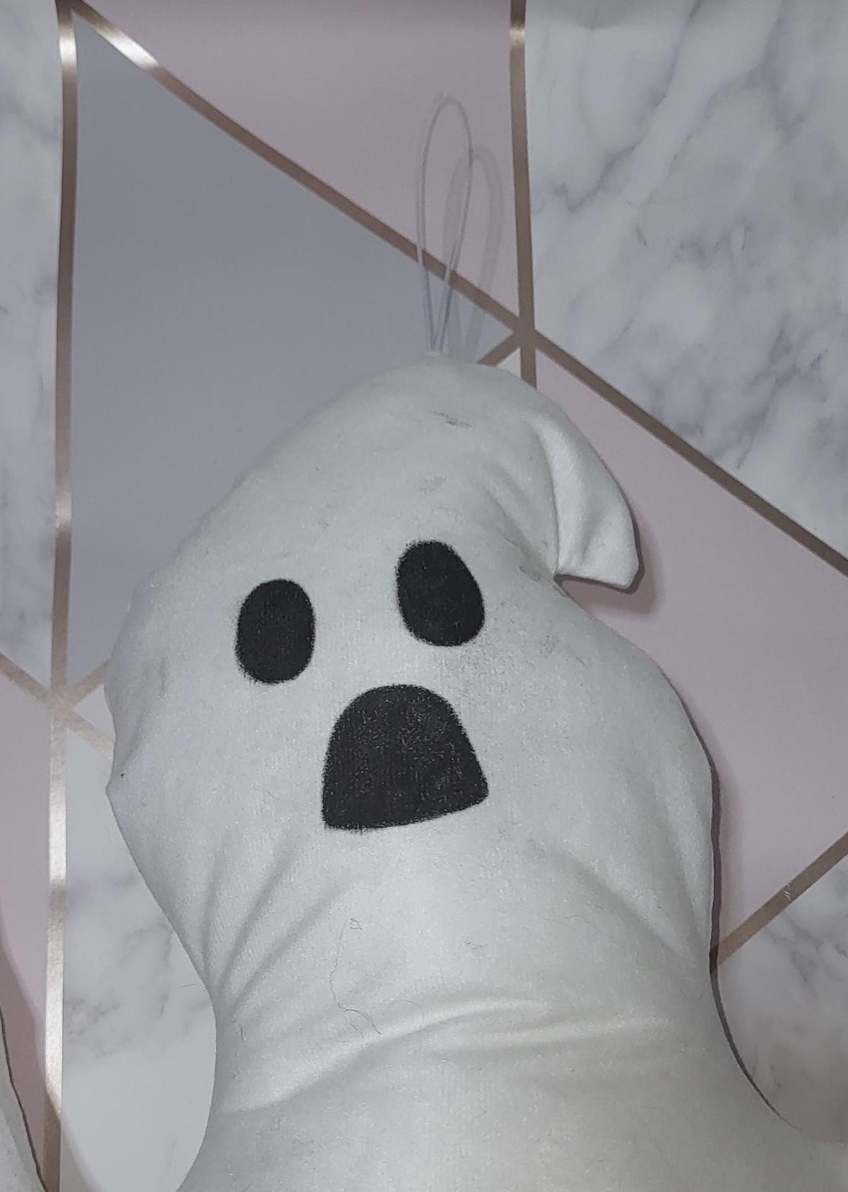 Hanging Ghost Pillow: Handmade Halloween Home Decor - KJ Designs