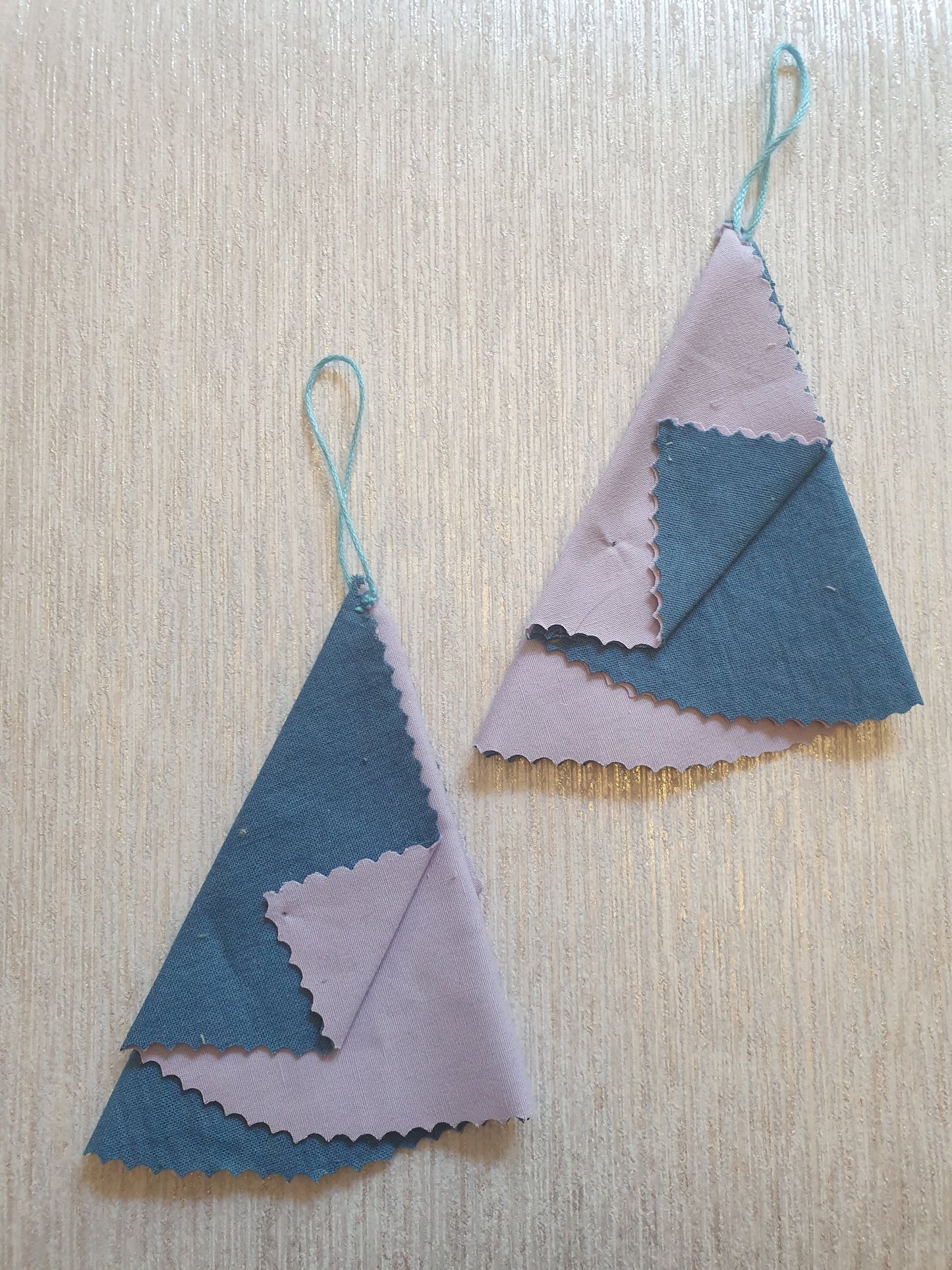 Handsewn Fabric Christmas Tree Ornament: Eco-Friendly Decor