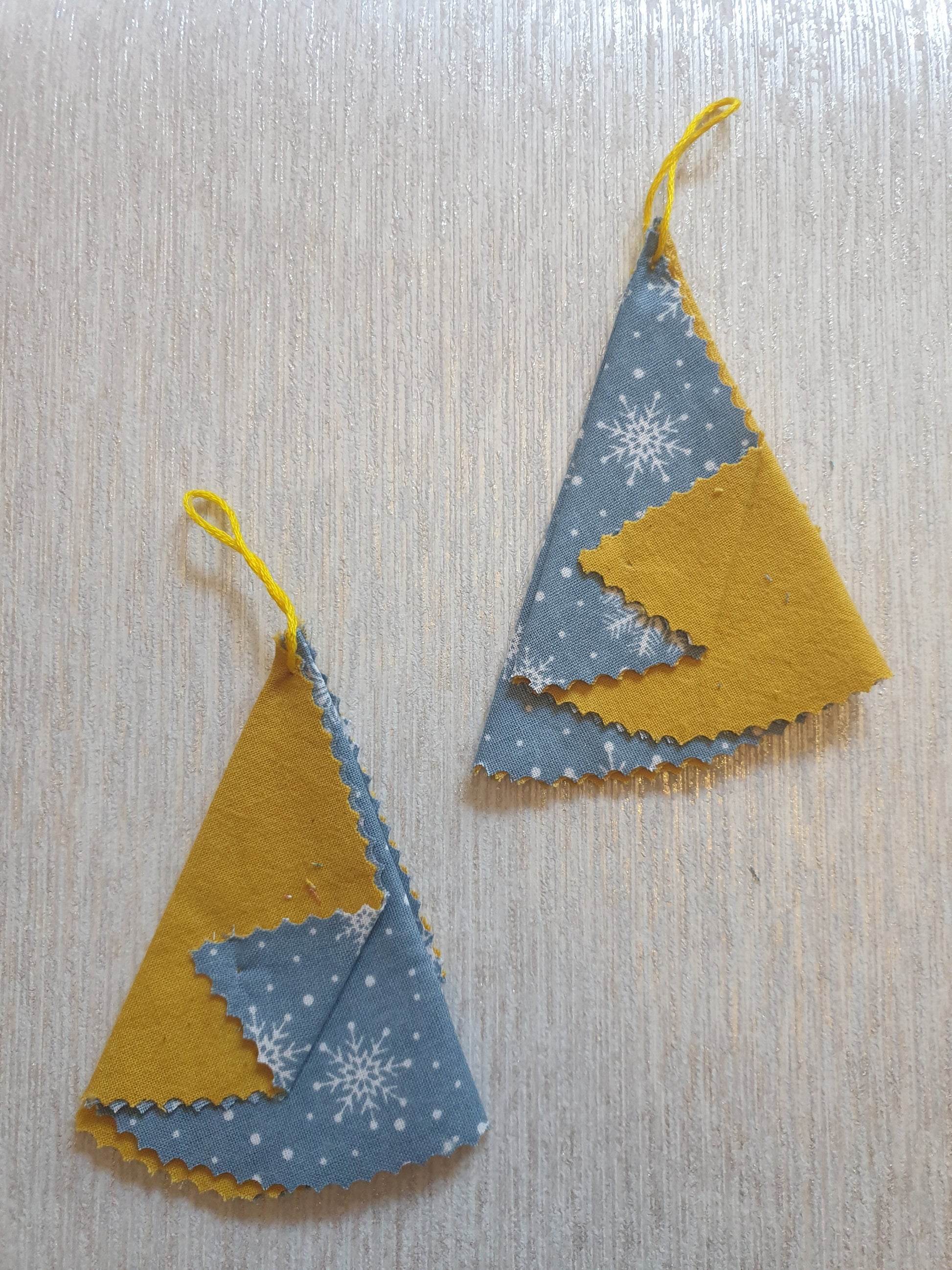 Handsewn Fabric Christmas Tree Ornament: Eco-Friendly Decor
