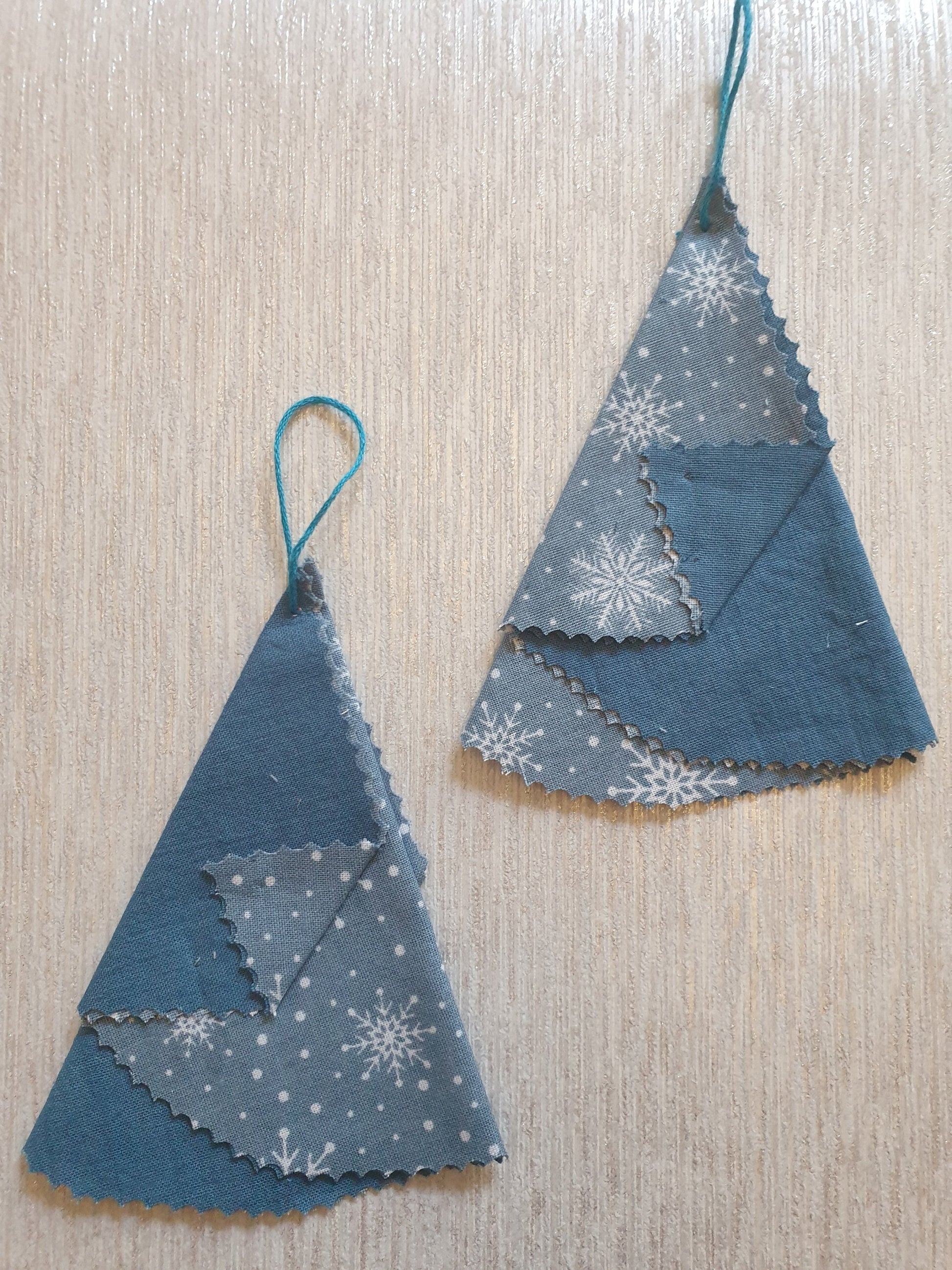 Handsewn Fabric Christmas Tree Ornament: Eco-Friendly Decor