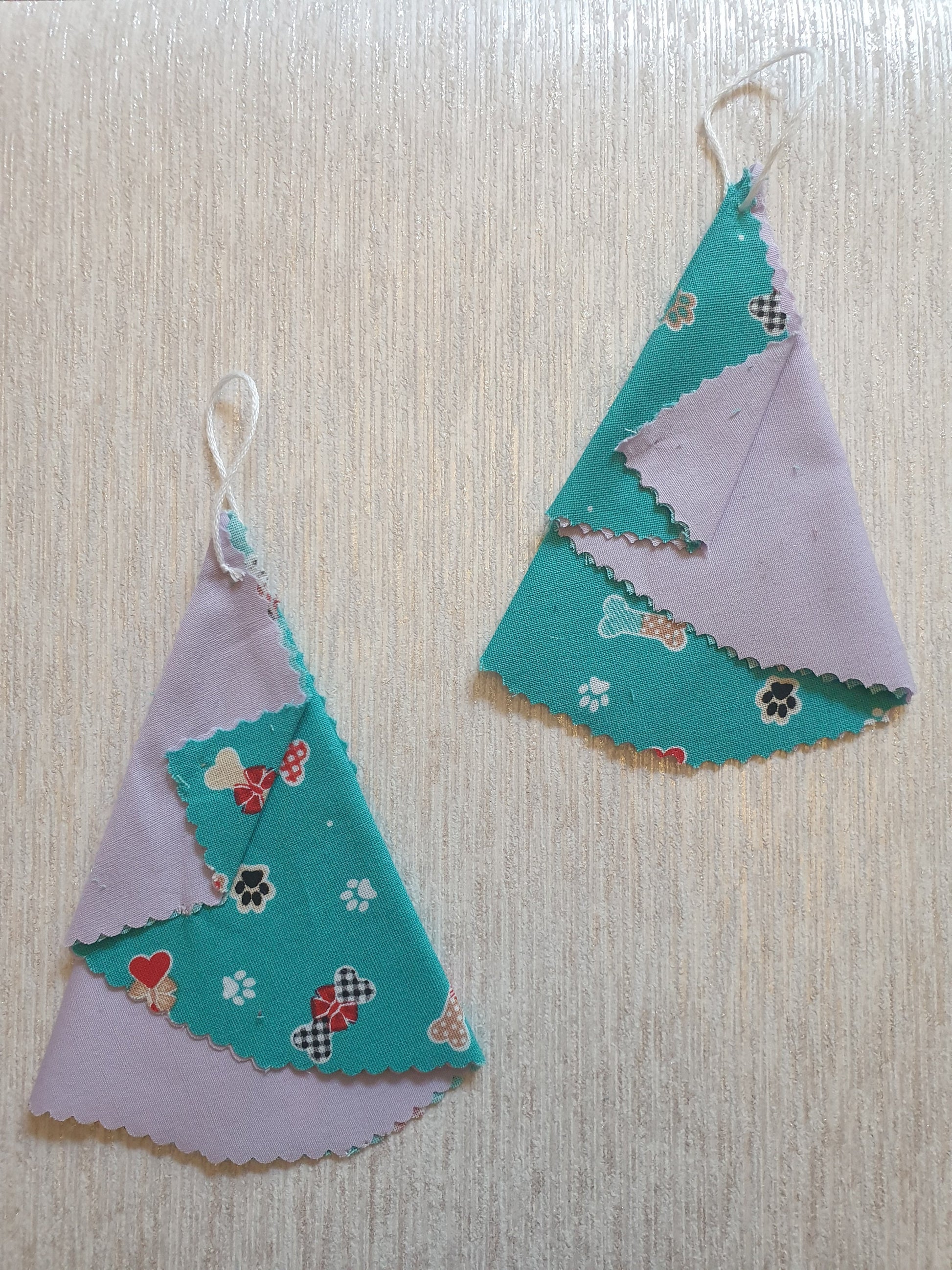 Handsewn Fabric Christmas Tree Ornament: Eco-Friendly Decor