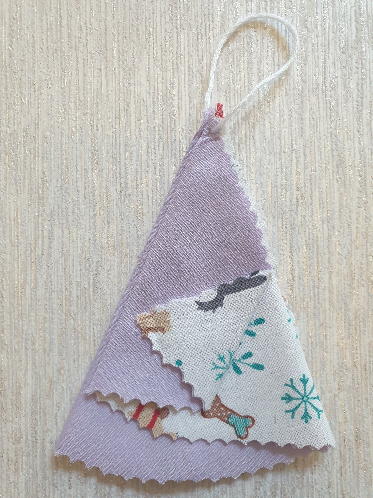 Handsewn Fabric Christmas Tree Ornament: Eco-Friendly Decor