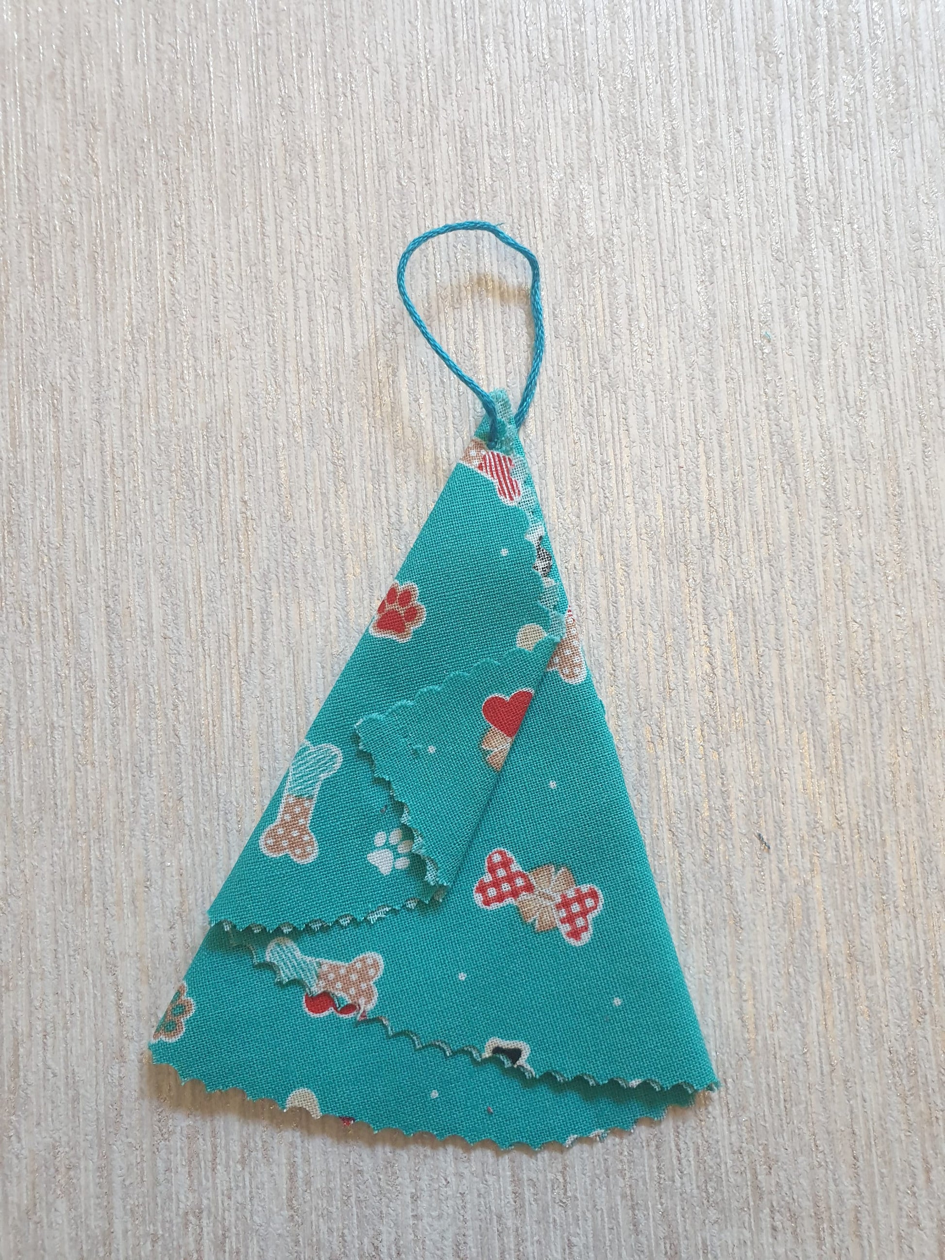 Handsewn Fabric Christmas Tree Ornament: Eco-Friendly Decor