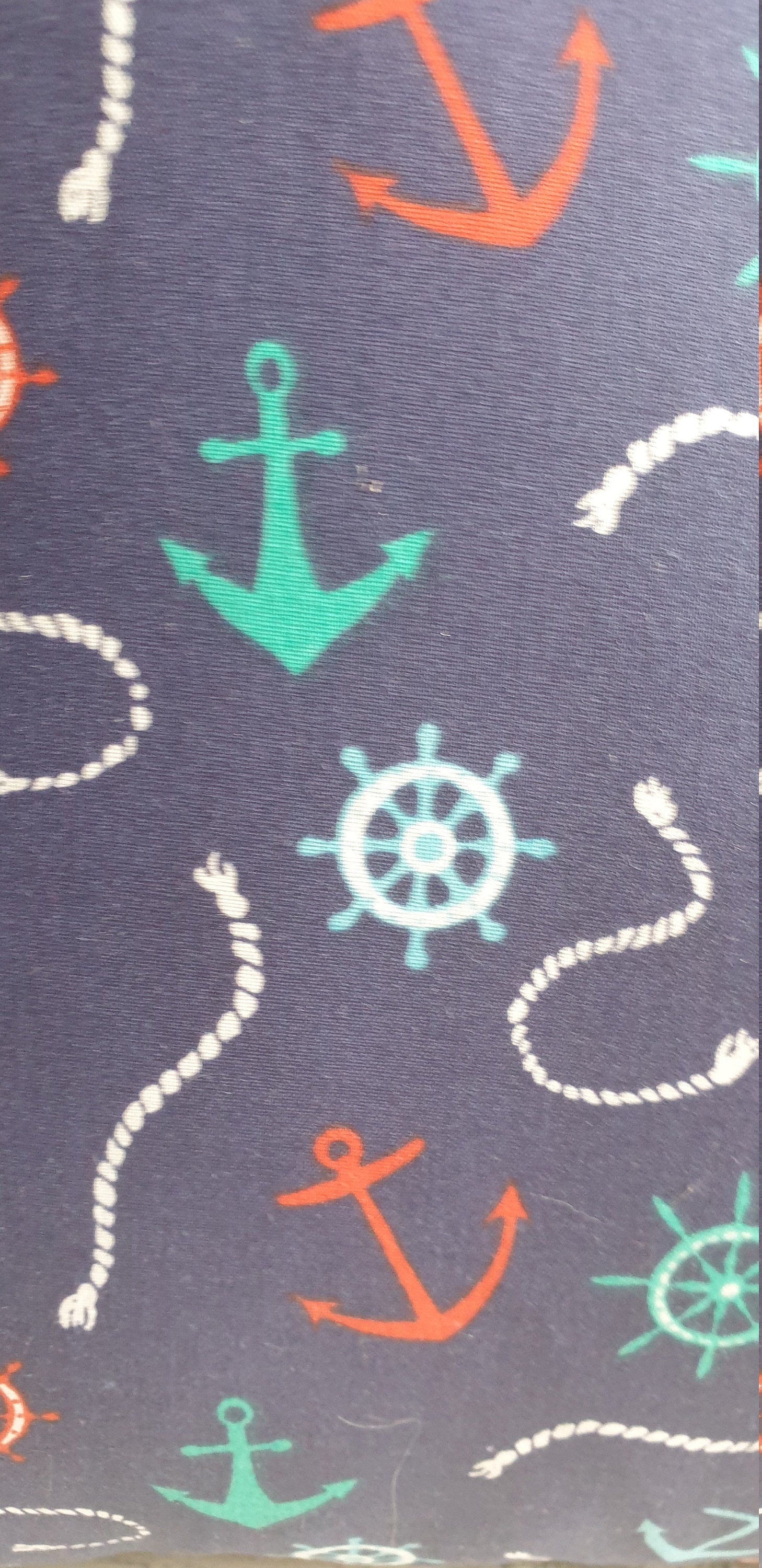 Nautical Pillow Set: Navy Blue Anchor Cushions, Summer Decor