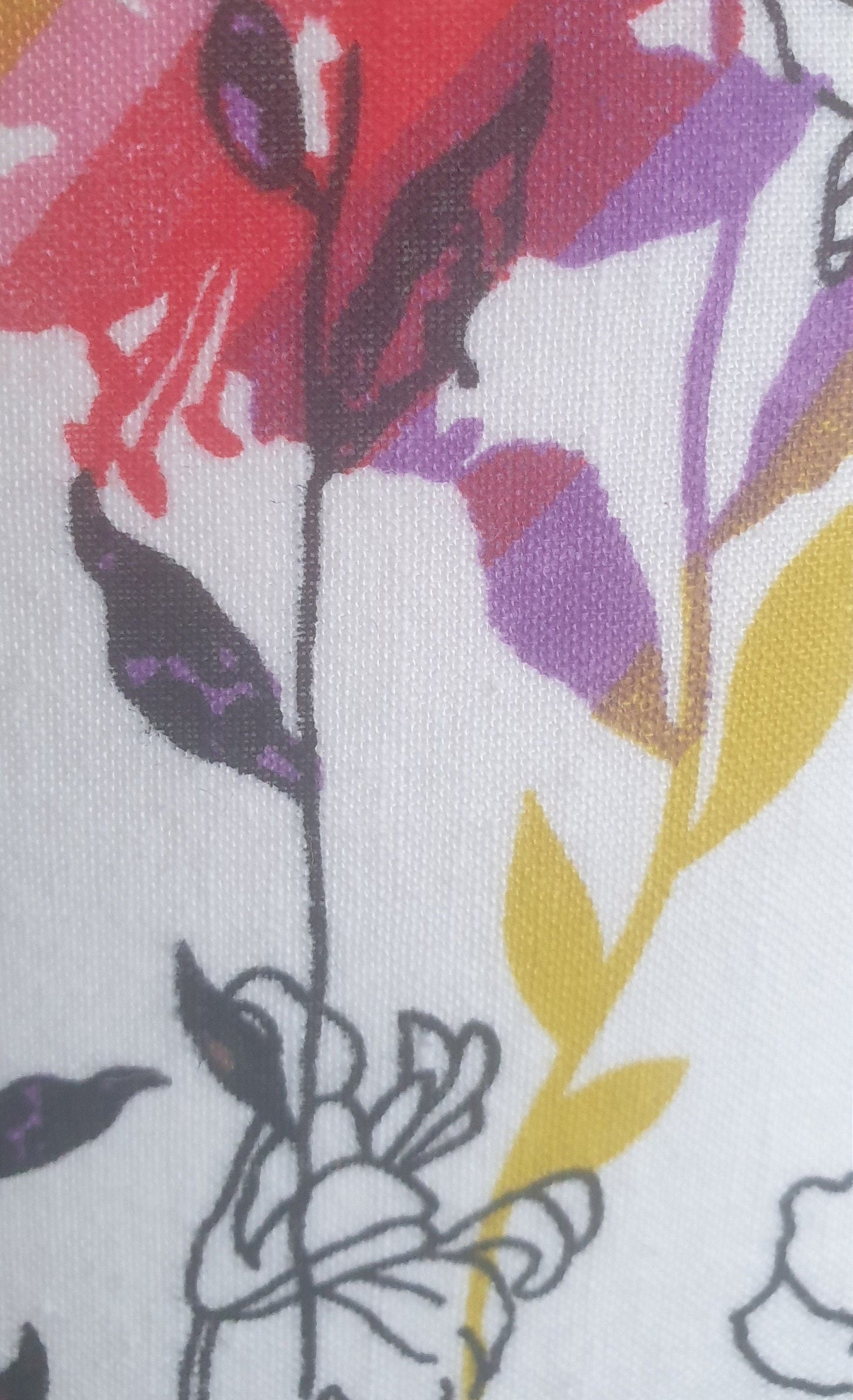 Floral Fabric Floor Lampshade: Whimsical Home Decor (72cm Tall)