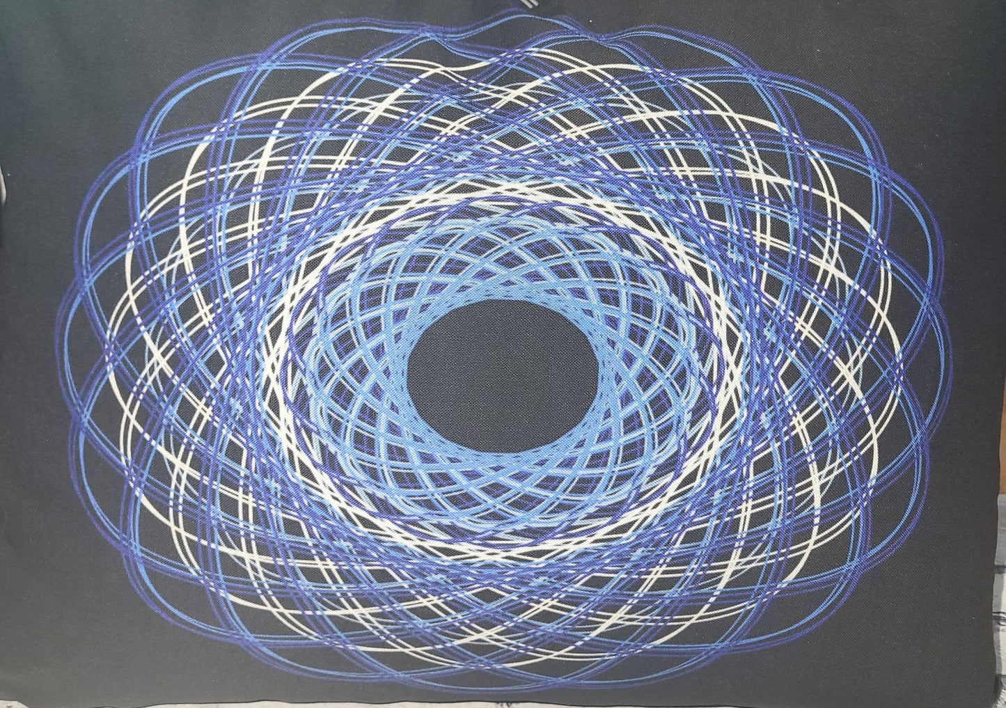 Spirograph Print Pillows: Recycled Cotton Scatter Cushions (Set of 2)