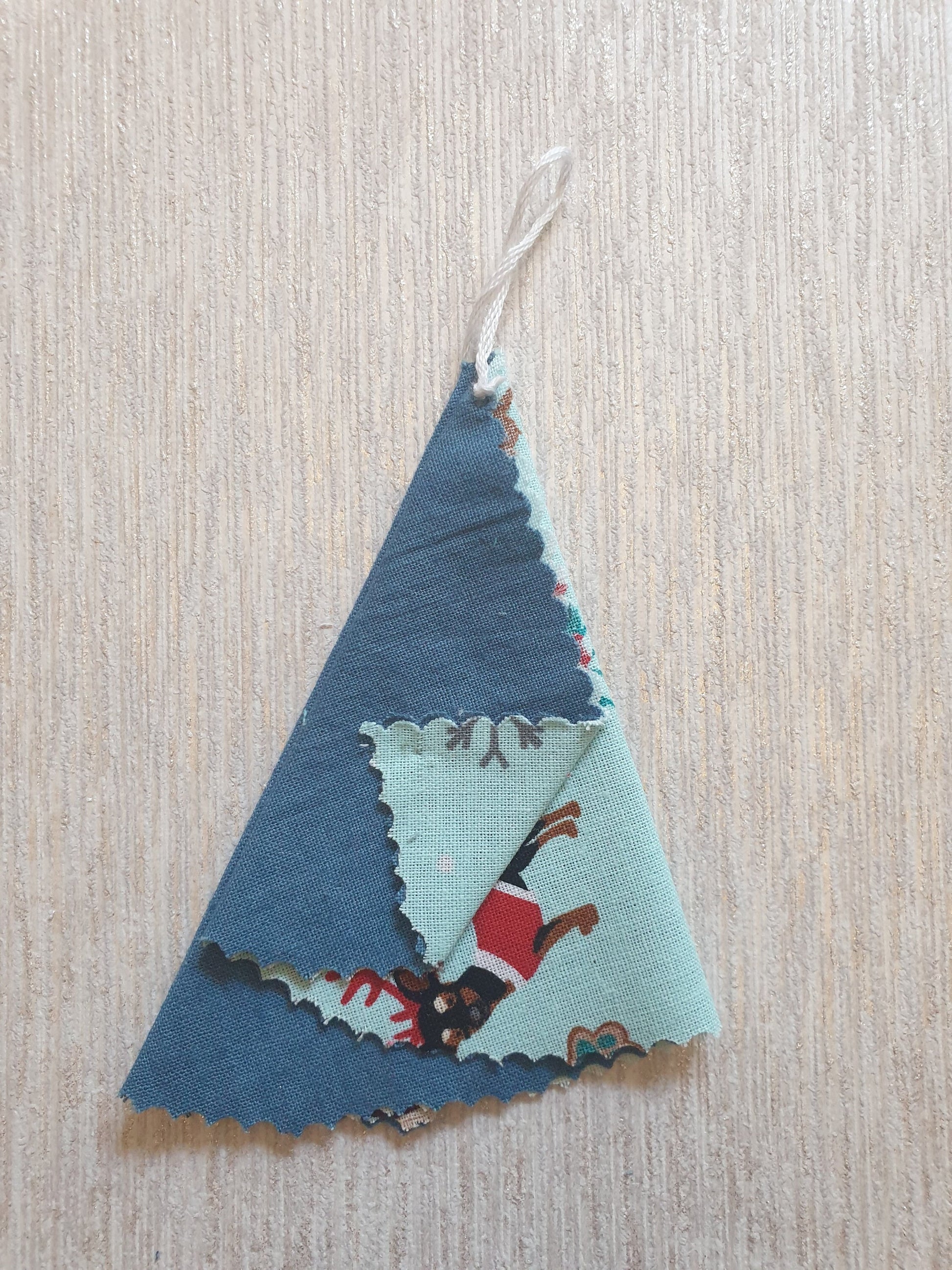 Handsewn Fabric Christmas Tree Ornament: Eco-Friendly Decor