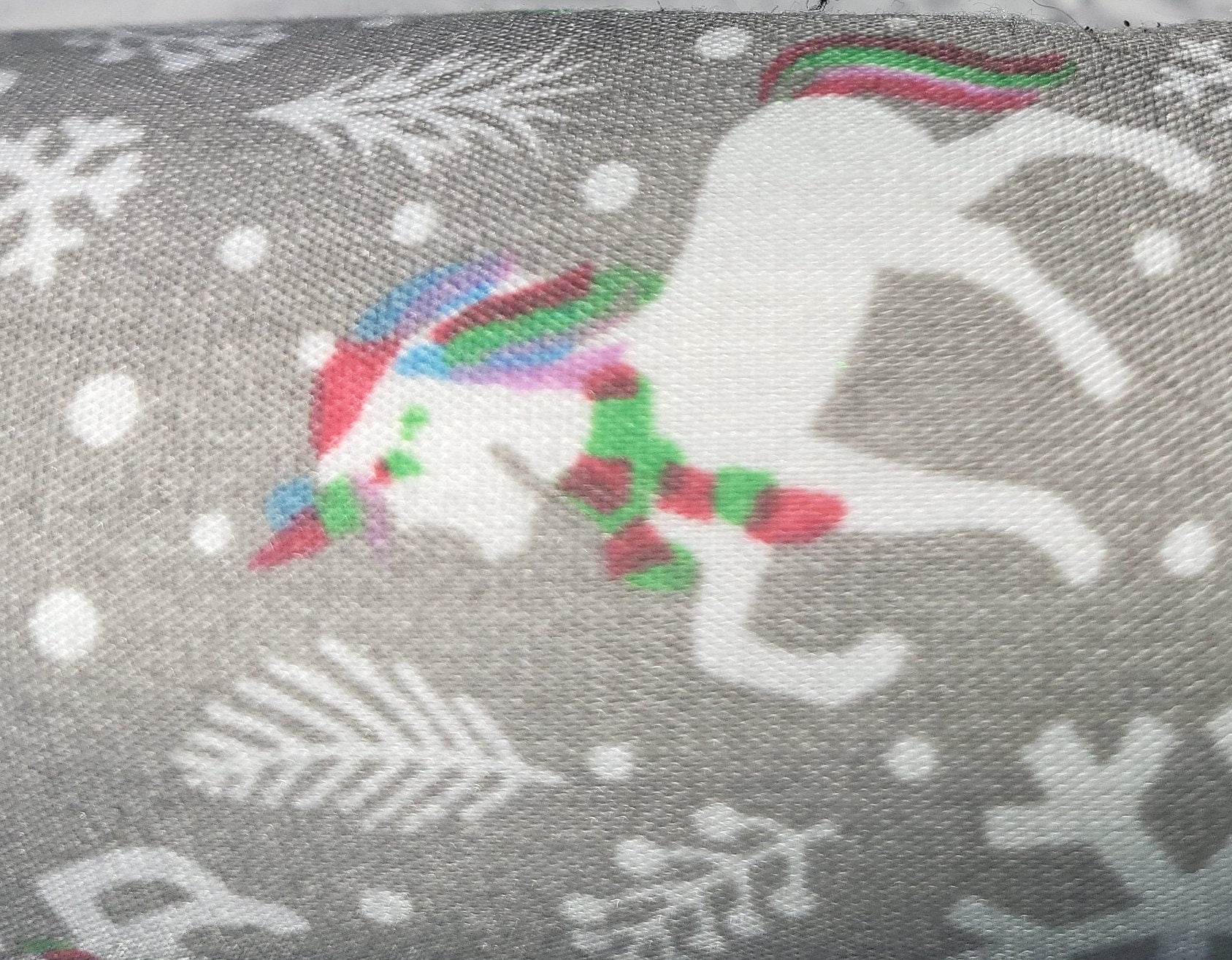 Unicorn Christmas Crackers: Set of 5 Handsewn Fabric Decorations