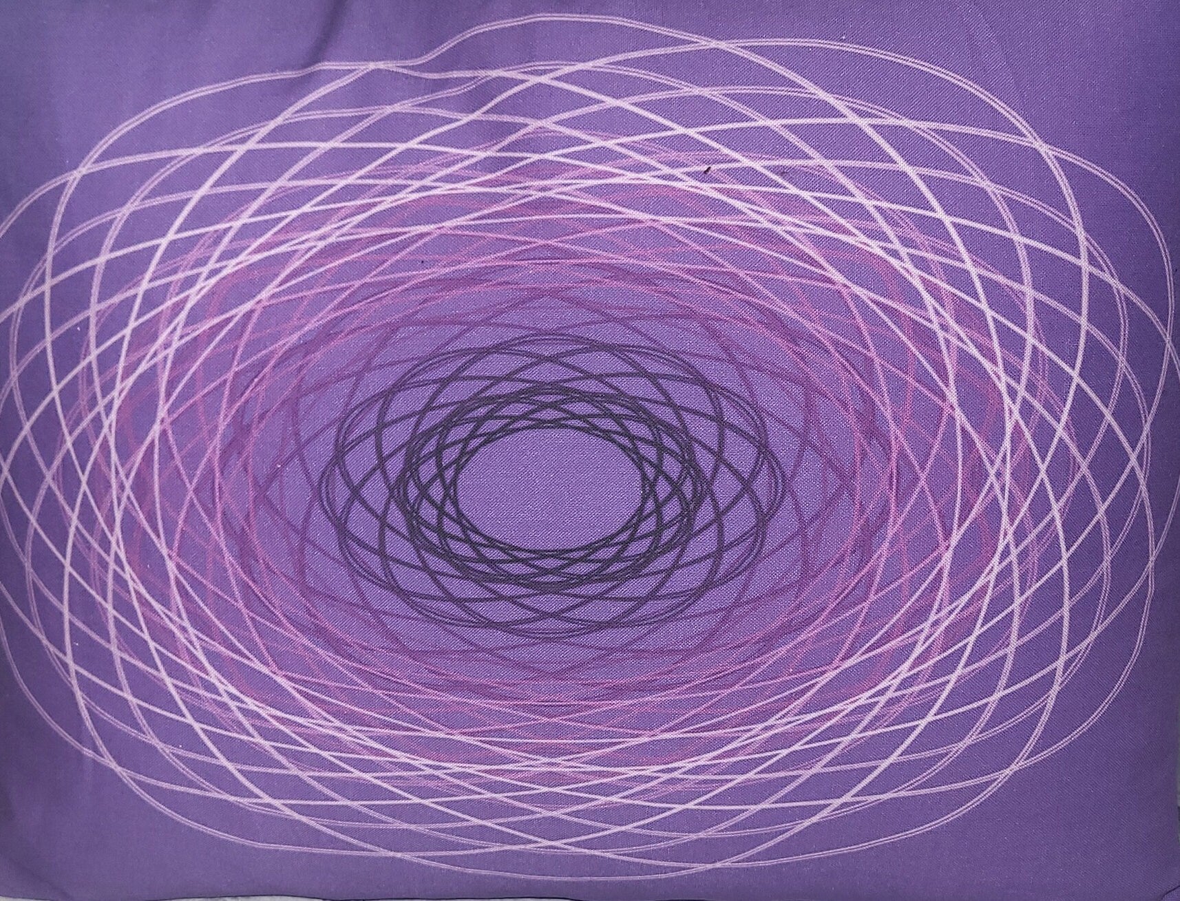 Spirograph Print Pillows: Recycled Cotton Scatter Cushions (Set of 2)