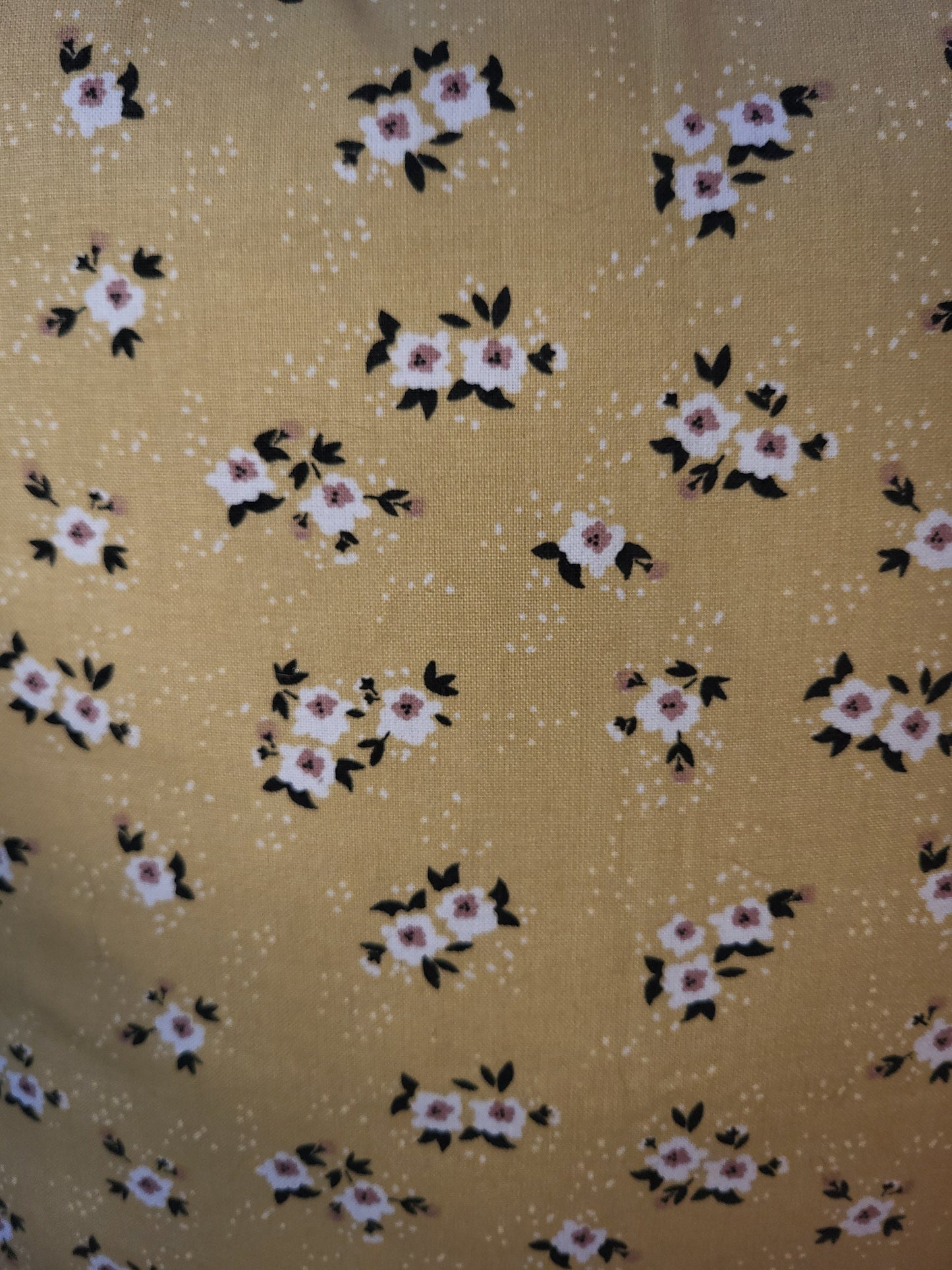 Yellow Floral Bird Print Cushion | Reversible Cottage Style Decor