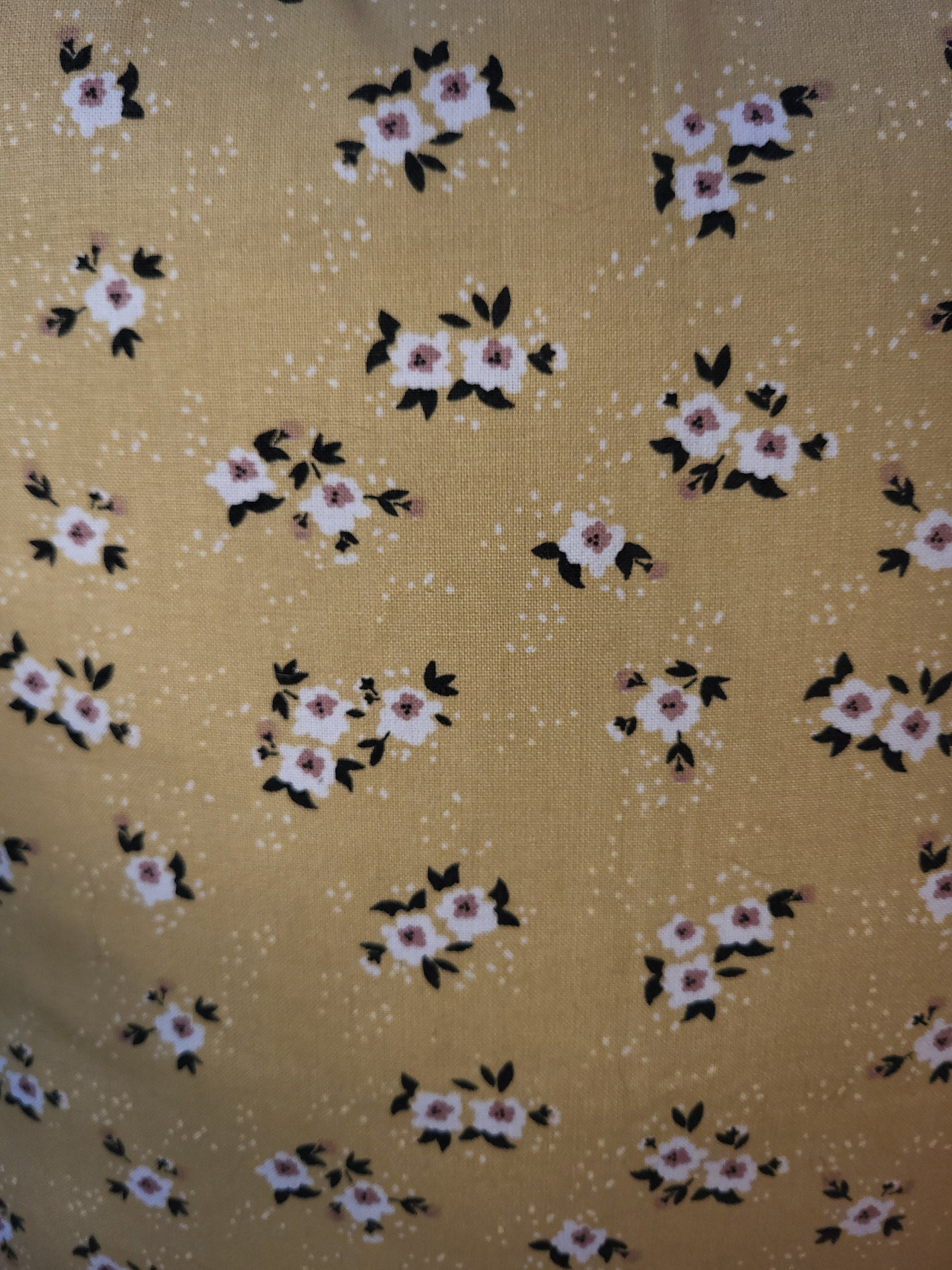 Yellow Floral Bird Print Cushion | Reversible Cottage Style Decor