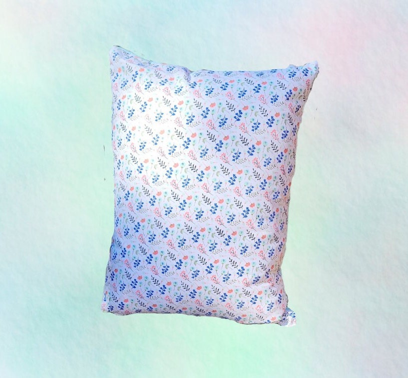 Reversible Floral Cushion: Sky Blue Summer Decor