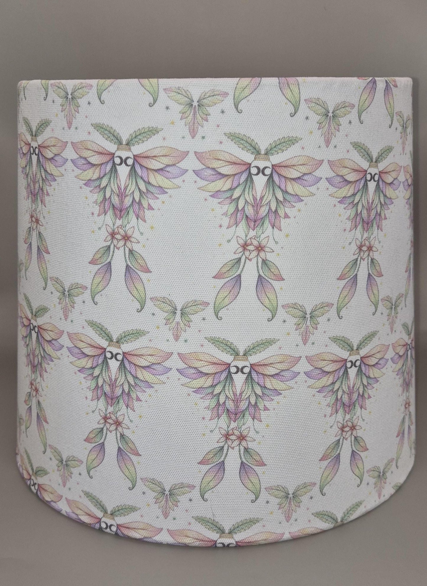 Pastel Moth Empire Lampshade | Handmade Fabric Shade | Exclusive Cottagecore Lighting | Soft Whimsical Decor