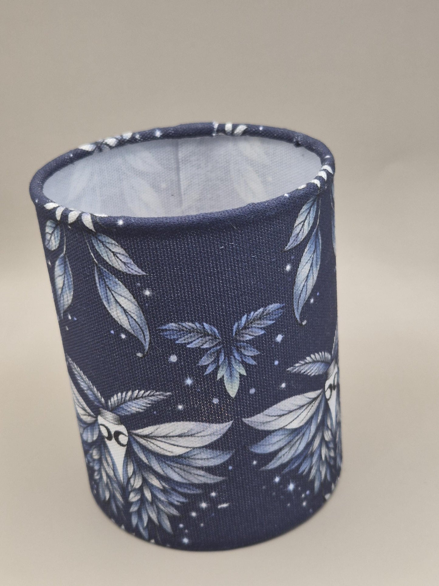 Dark Moth Fabric Tealight Holder | Whimsical Cottagecore LED Candle Lamp