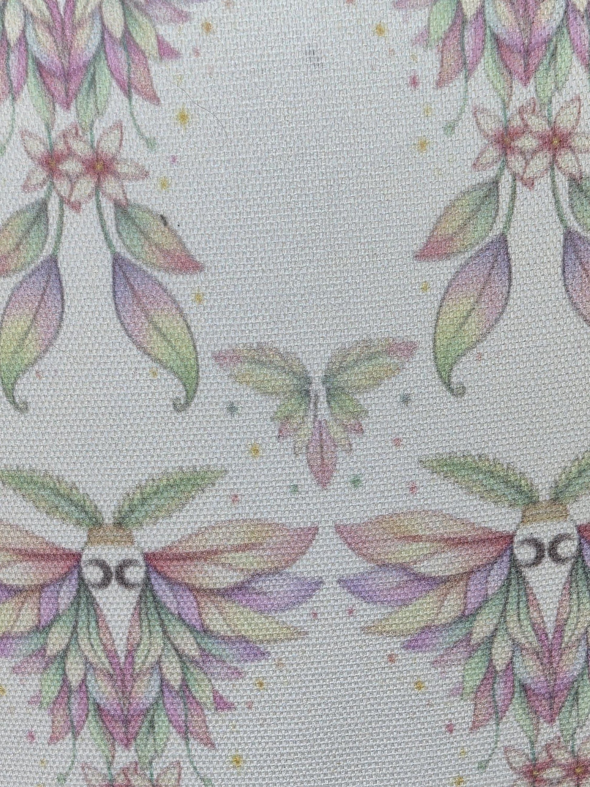 Pastel Moth Empire Lampshade | Handmade Fabric Shade | Exclusive Cottagecore Lighting | Soft Whimsical Decor
