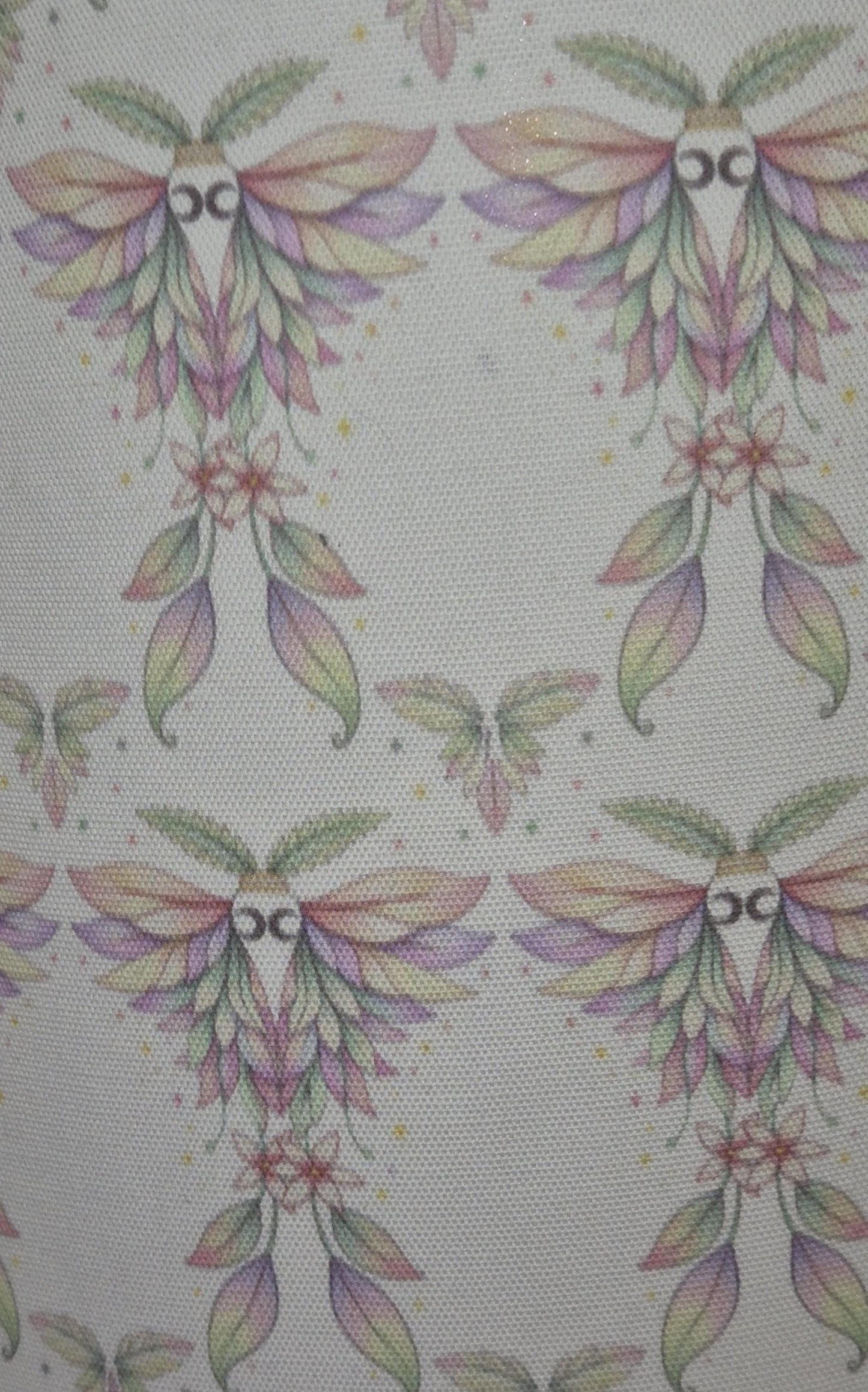 Pastel Moth Empire Lampshade | Handmade Fabric Shade | Exclusive Cottagecore Lighting | Soft Whimsical Decor